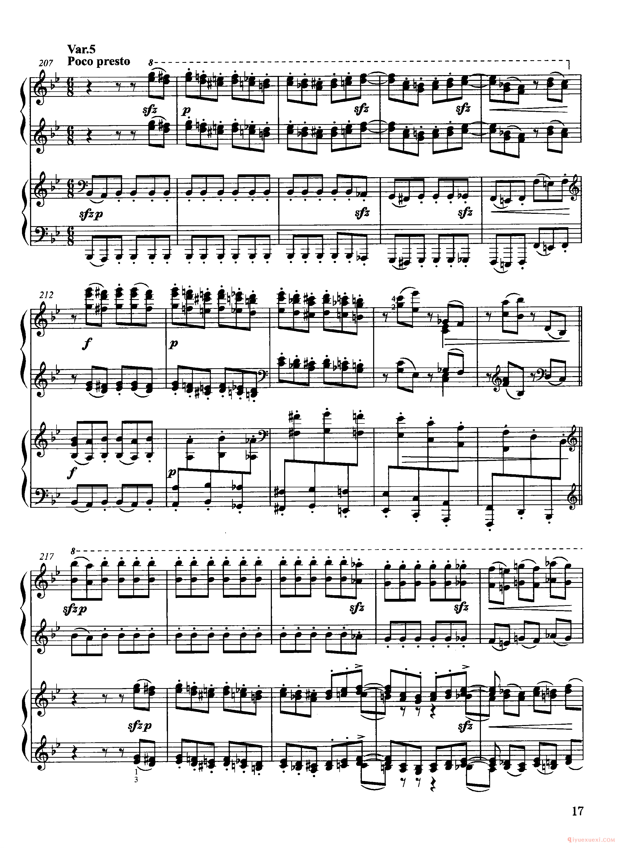 世界著名双钢琴名曲:海顿主题变奏曲( Variations on a Theme by Joseph Hayden)勃拉