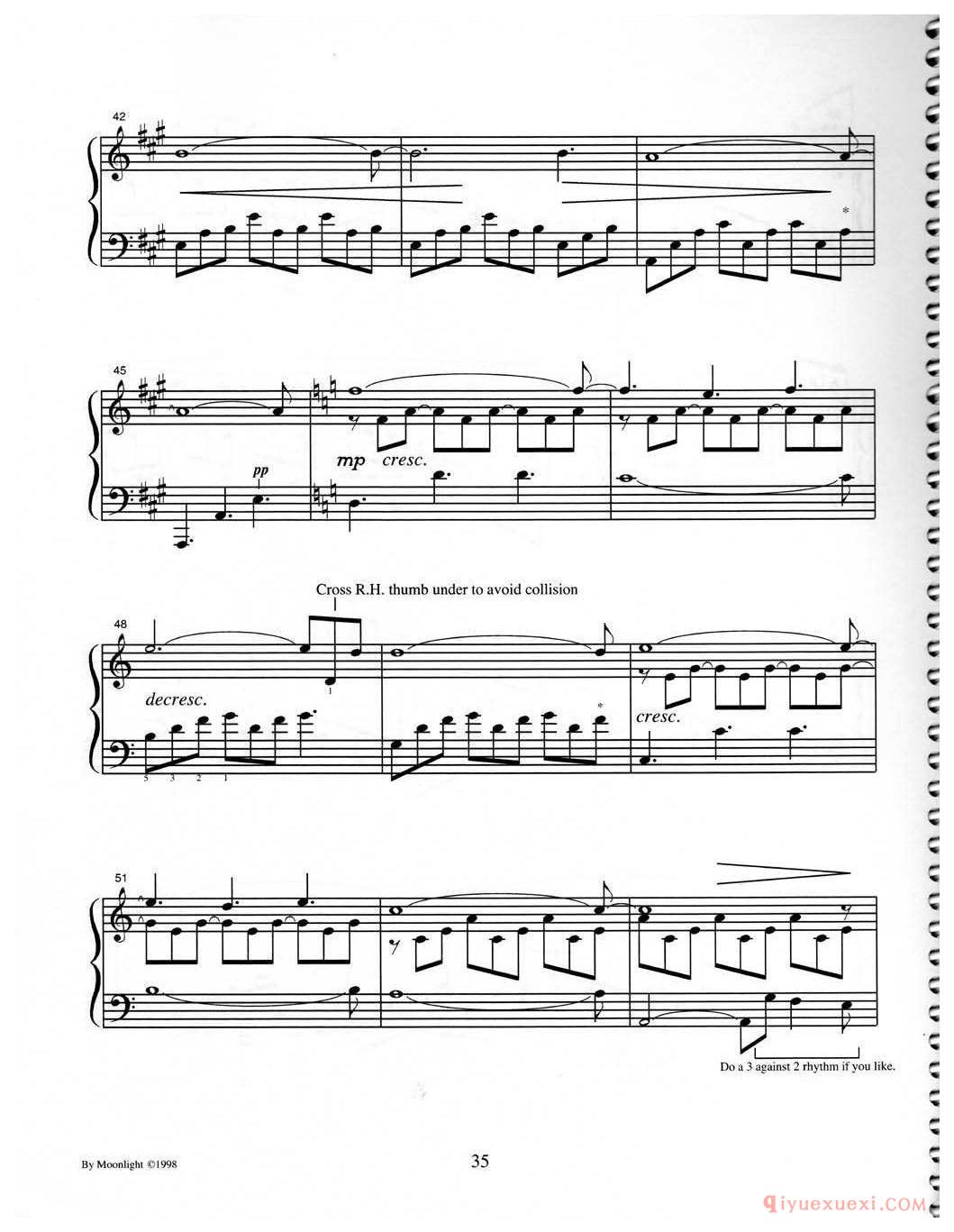 钢琴独奏曲《By Moonlight》Jon Schmidt