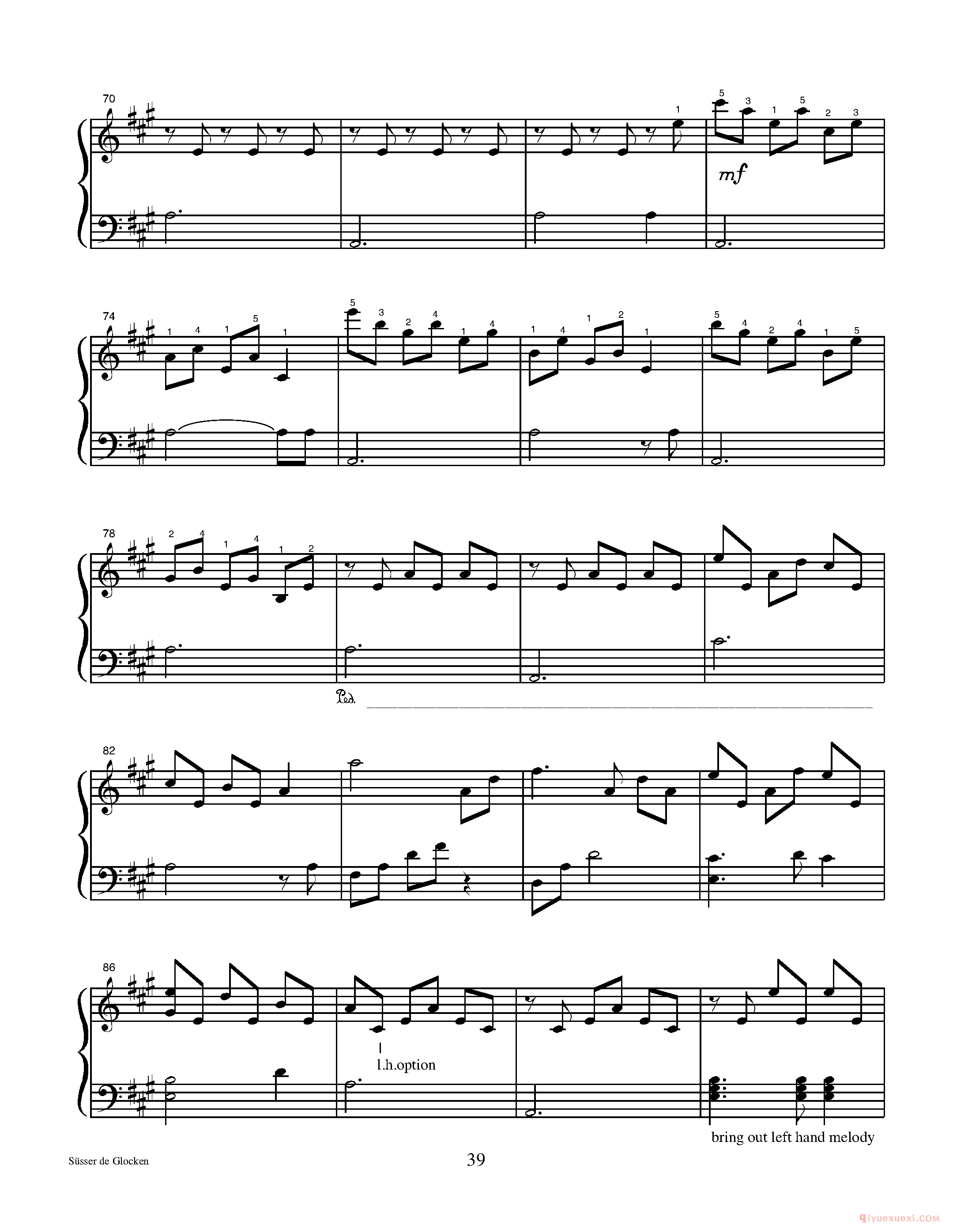 钢琴独奏曲《Susser de Glocken》Jon Schmidt
