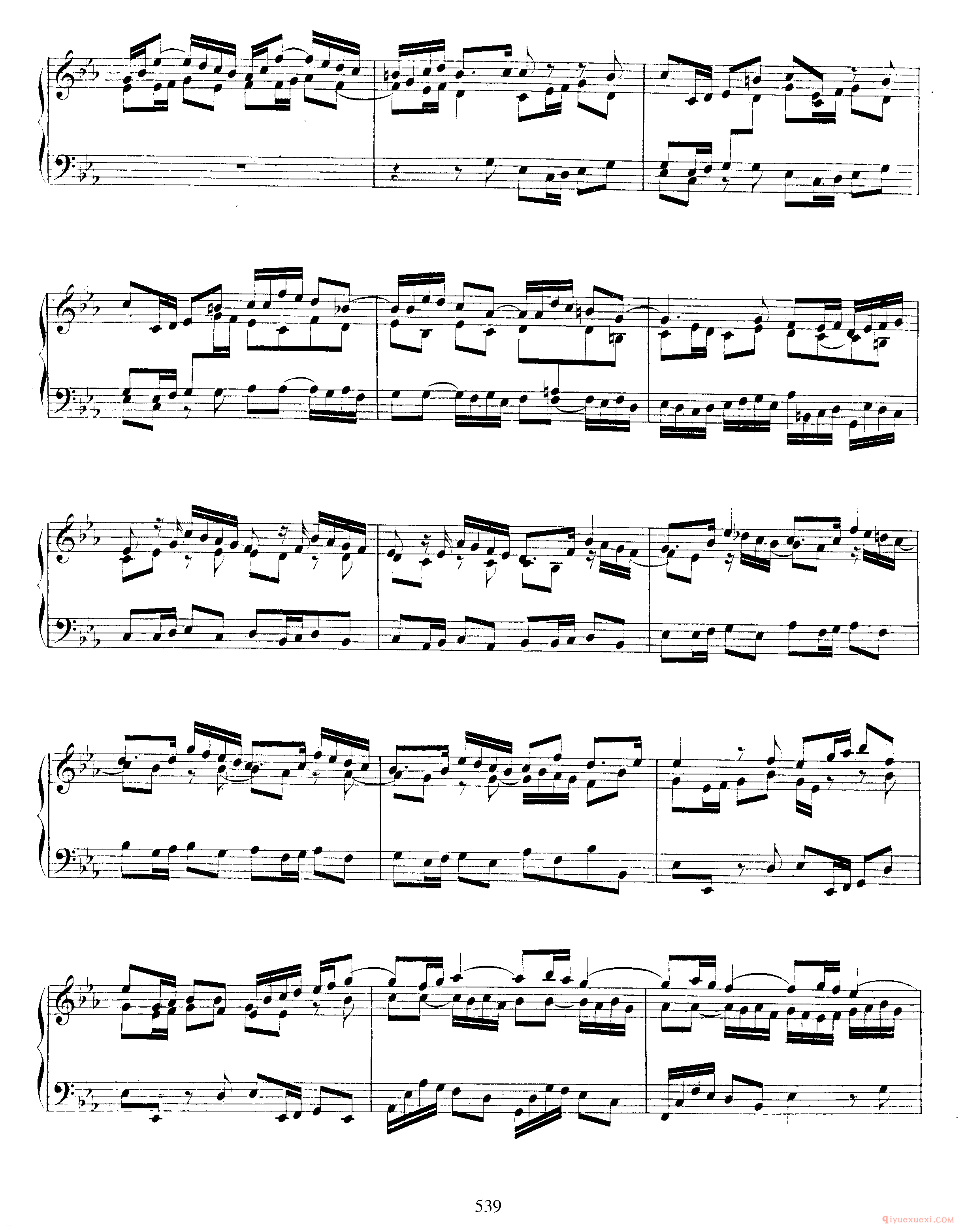 巴赫7首托卡塔《c小调 BWV911》巴赫的复调作品