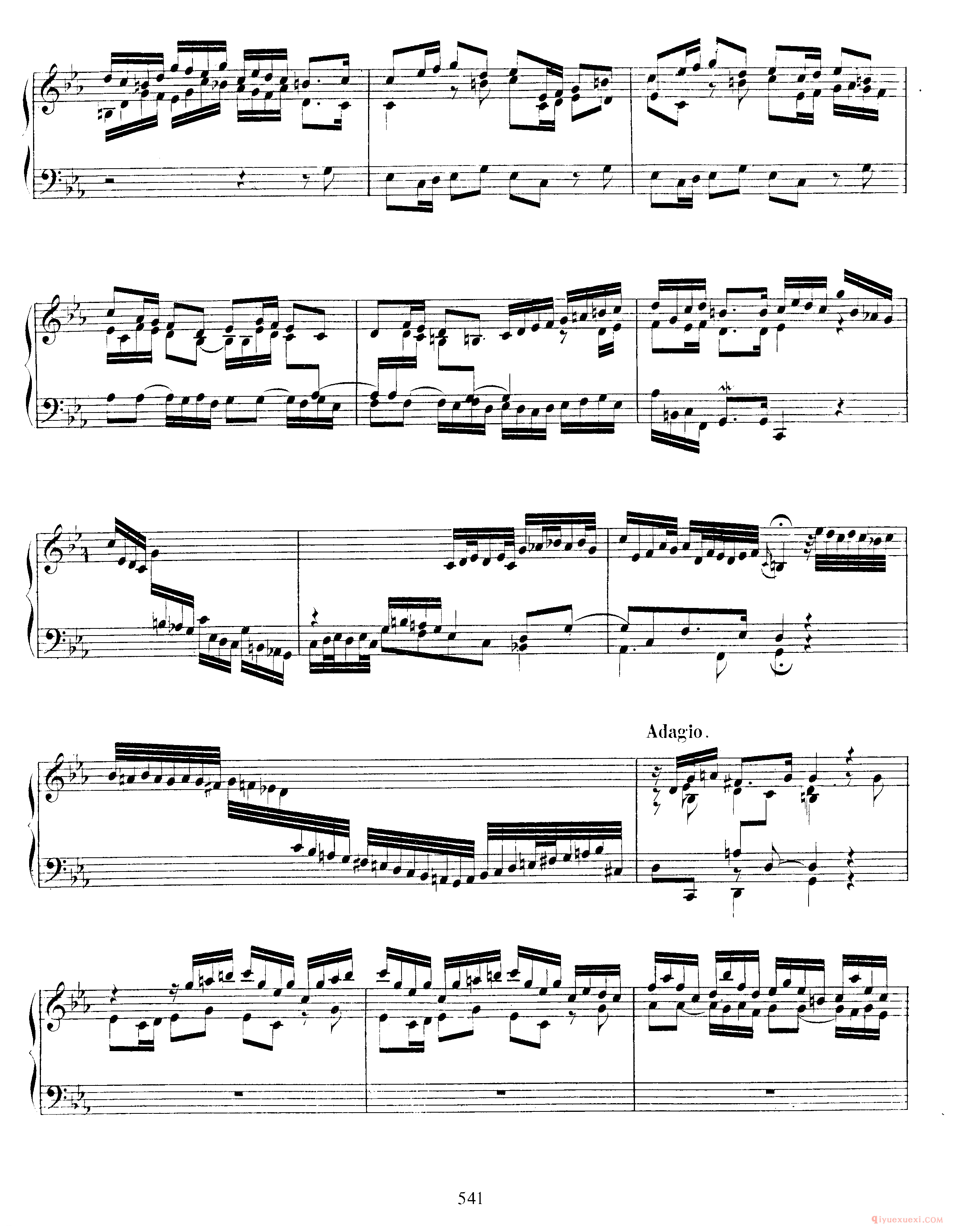 巴赫7首托卡塔《c小调 BWV911》巴赫的复调作品