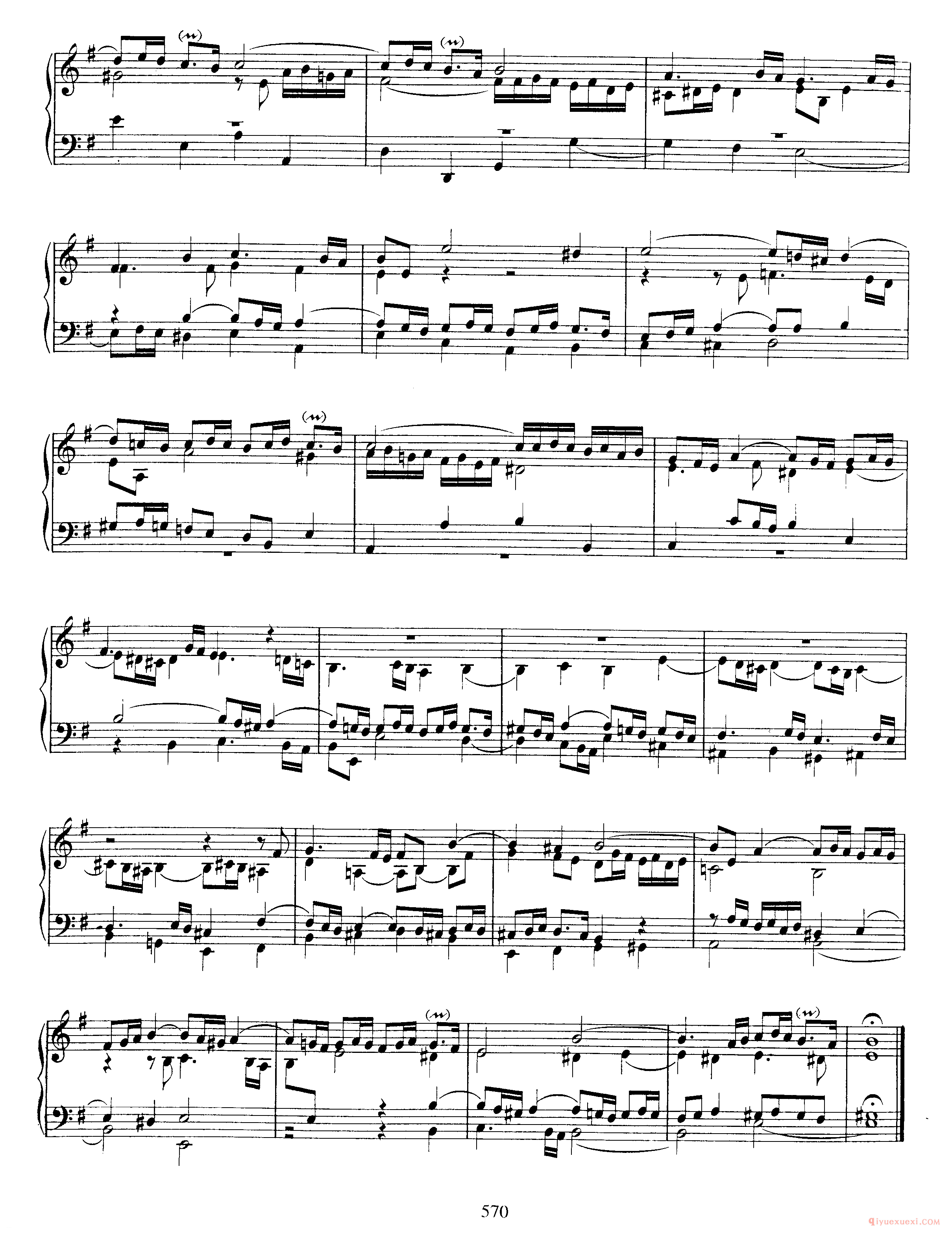 巴赫7首托卡塔《Toccata e小调 BWV914》巴赫的复调作品