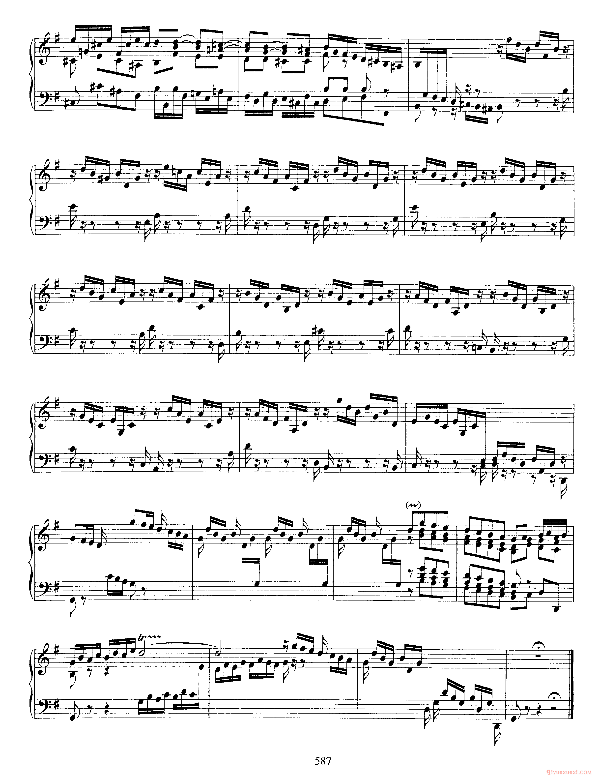 巴赫7首托卡塔《Toccata G大调 BWV916》巴赫的复调作品