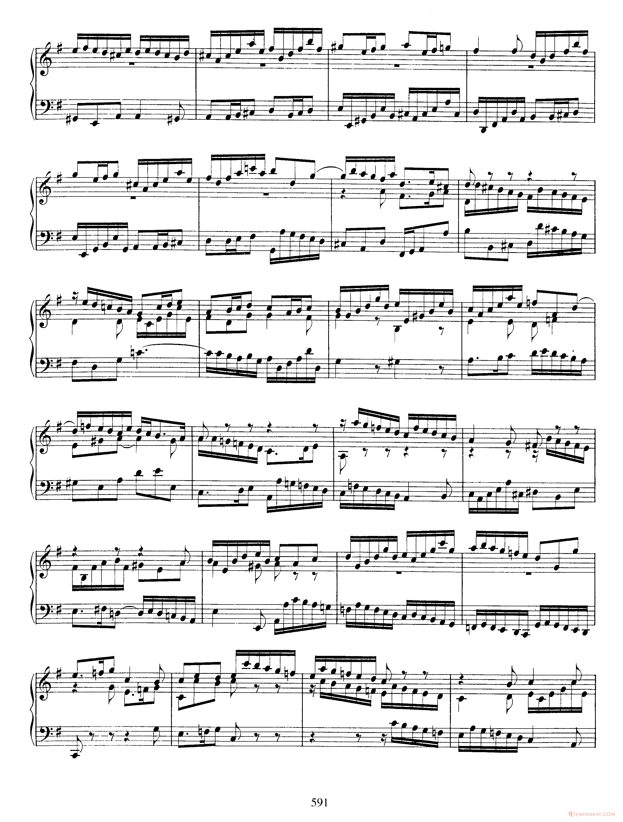 巴赫7首托卡塔《Toccata G大调 BWV916》巴赫的复调作品