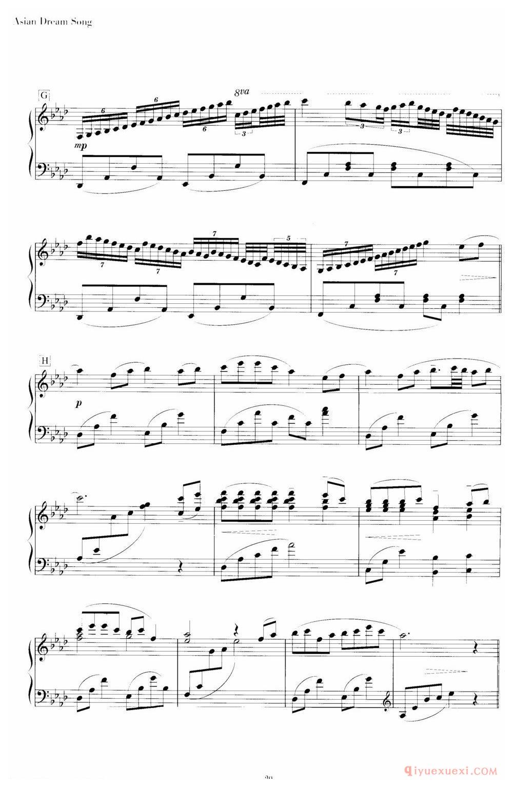 久石让《Asian Dream Song》钢琴独奏作品乐谱