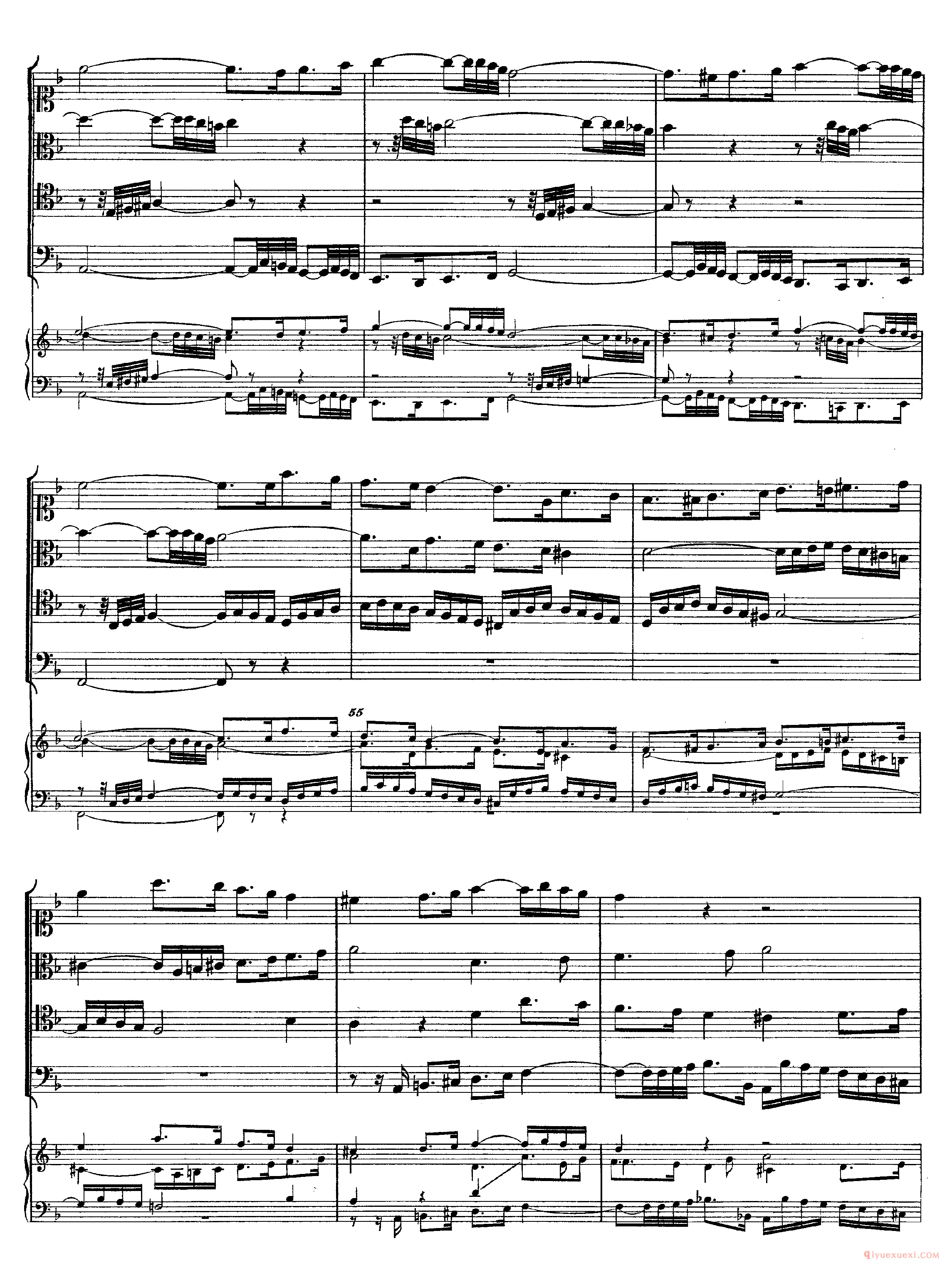 巴赫赋格第六首《The Art of the Fugue - BWV1080 - Contrapunctus Ⅵ》高清五线谱
