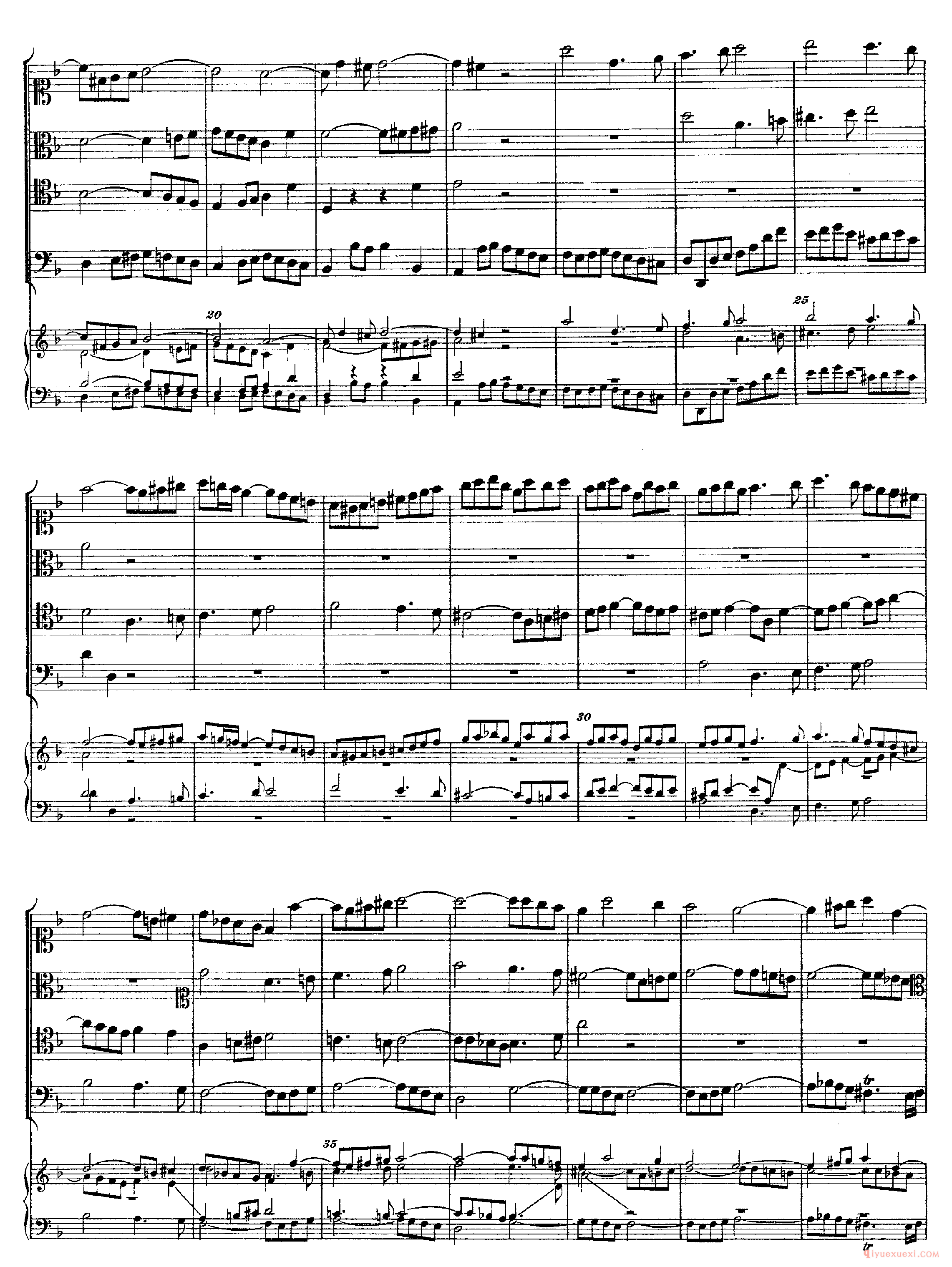 巴赫赋格第十首《The Art of the Fugue - BWV1080 - Contrapunctus Ⅹ》高清五线谱