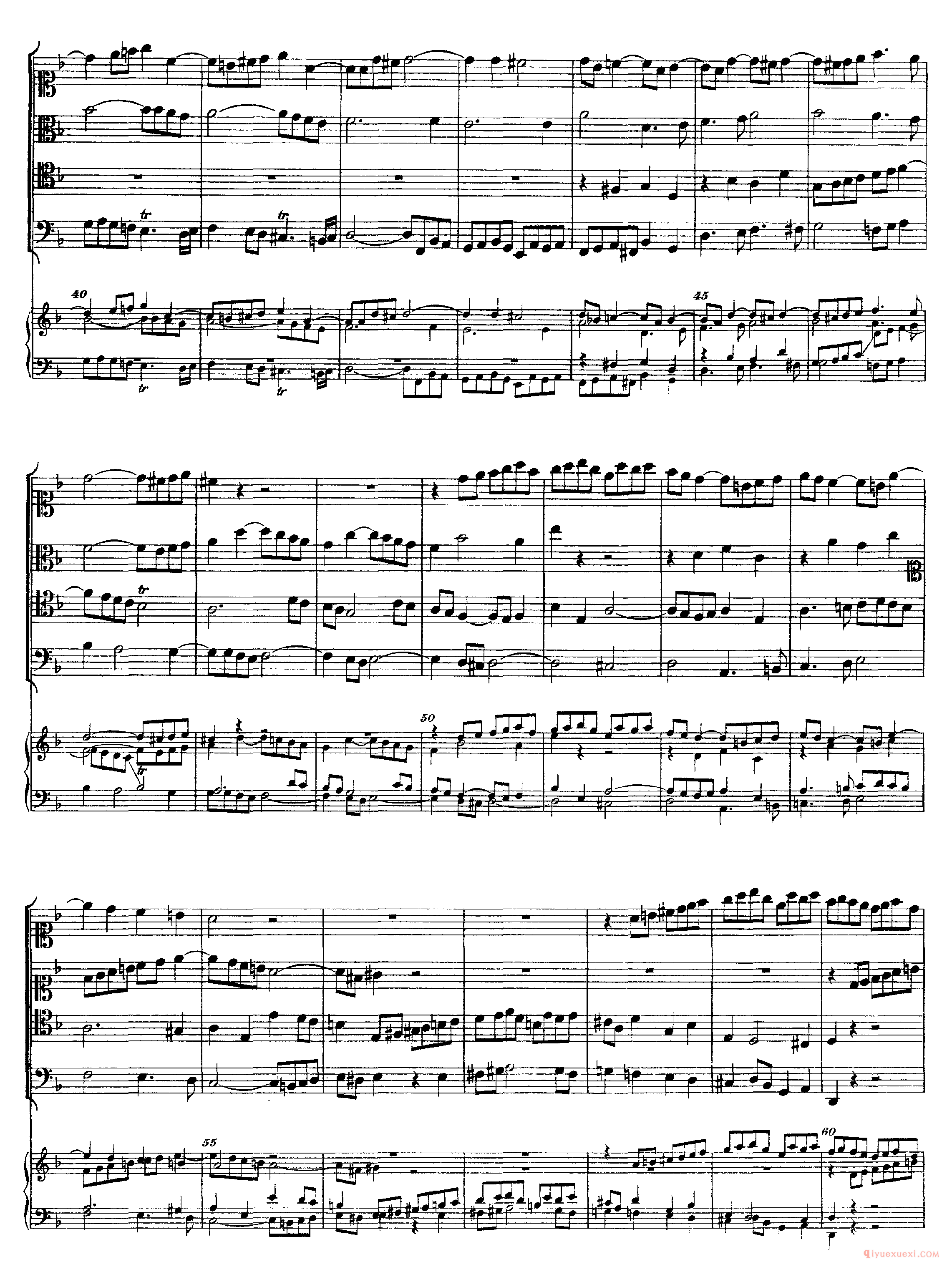 巴赫赋格第十首《The Art of the Fugue - BWV1080 - Contrapunctus Ⅹ》高清五线谱