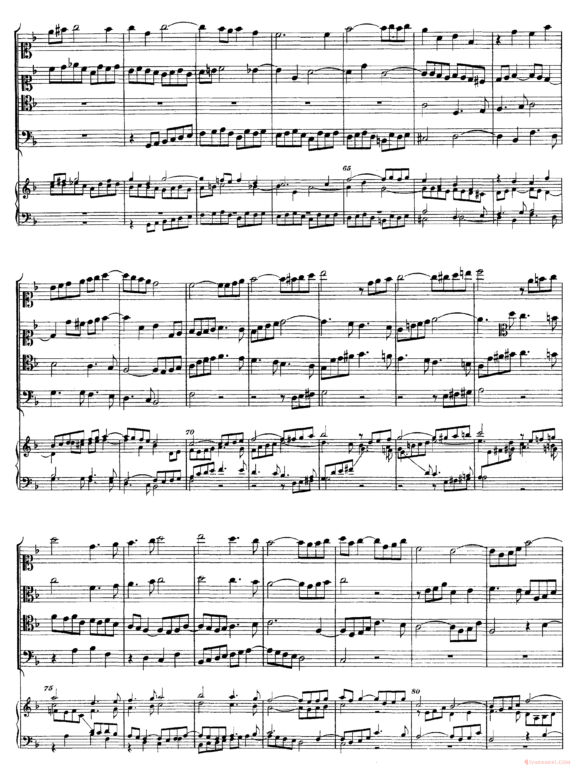 巴赫赋格第十首《The Art of the Fugue - BWV1080 - Contrapunctus Ⅹ》高清五线谱