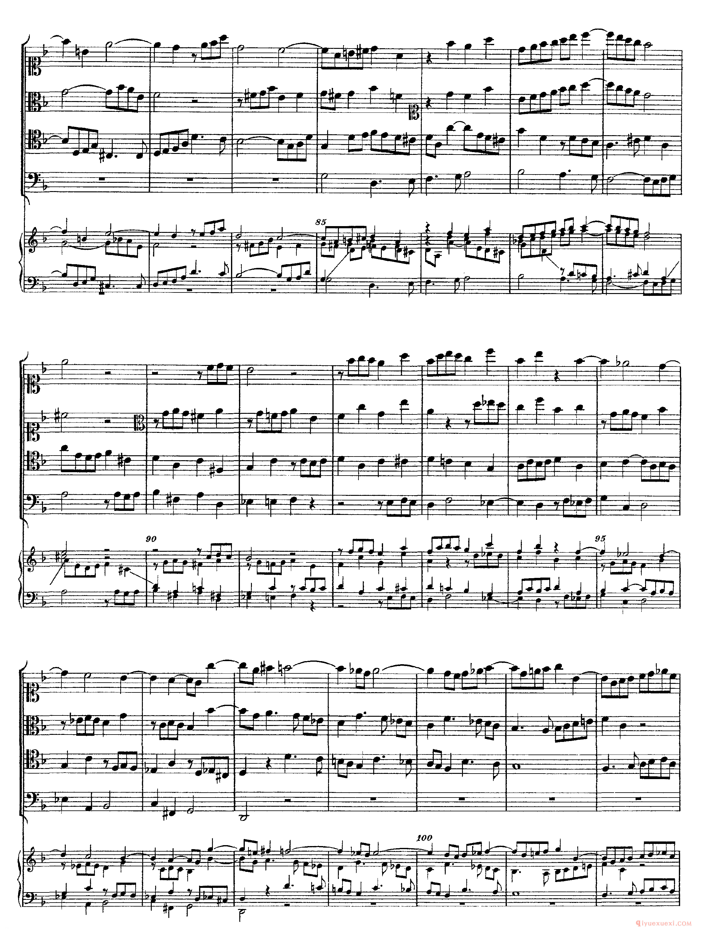 巴赫赋格第十首《The Art of the Fugue - BWV1080 - Contrapunctus Ⅹ》高清五线谱