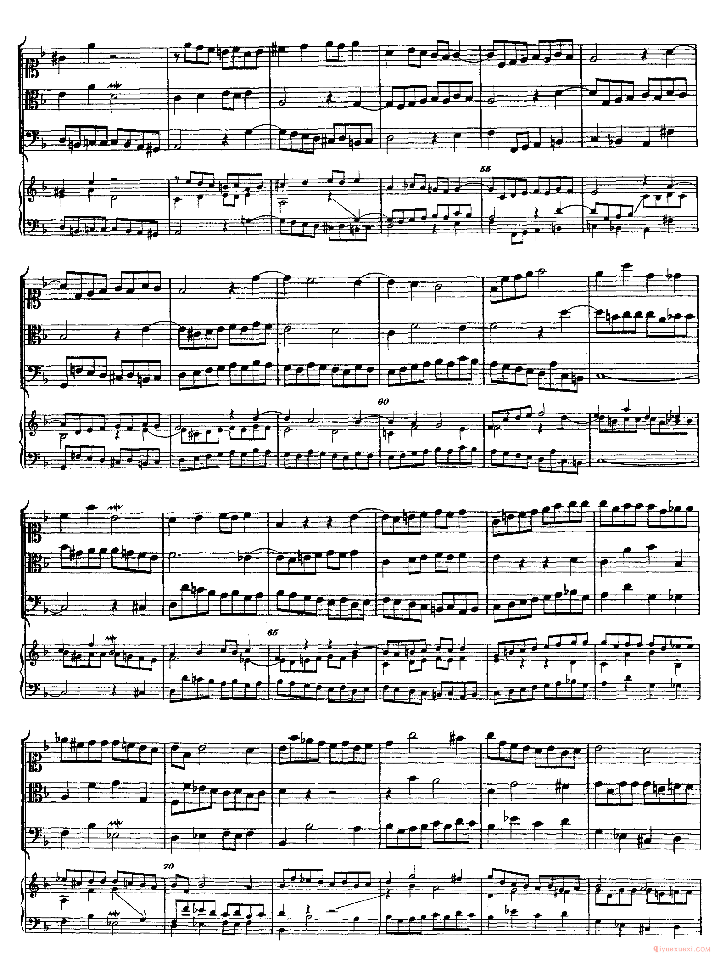 巴赫赋格第八首《The Art of the Fugue - BWV1080 - Contrapunctus Ⅷ》高清五线谱