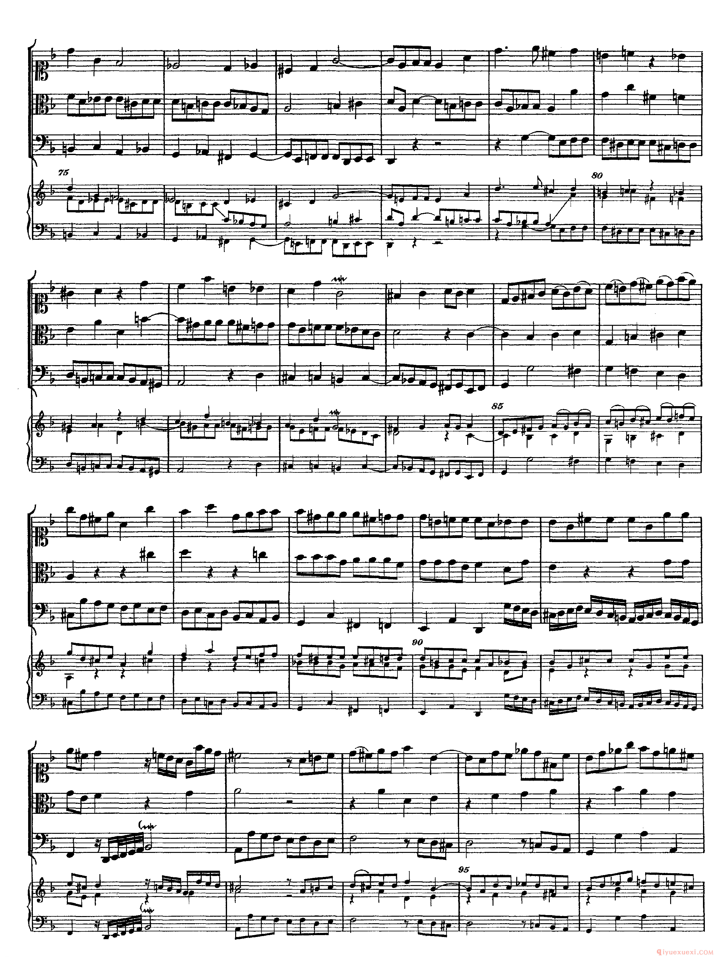 巴赫赋格第八首《The Art of the Fugue - BWV1080 - Contrapunctus Ⅷ》高清五线谱