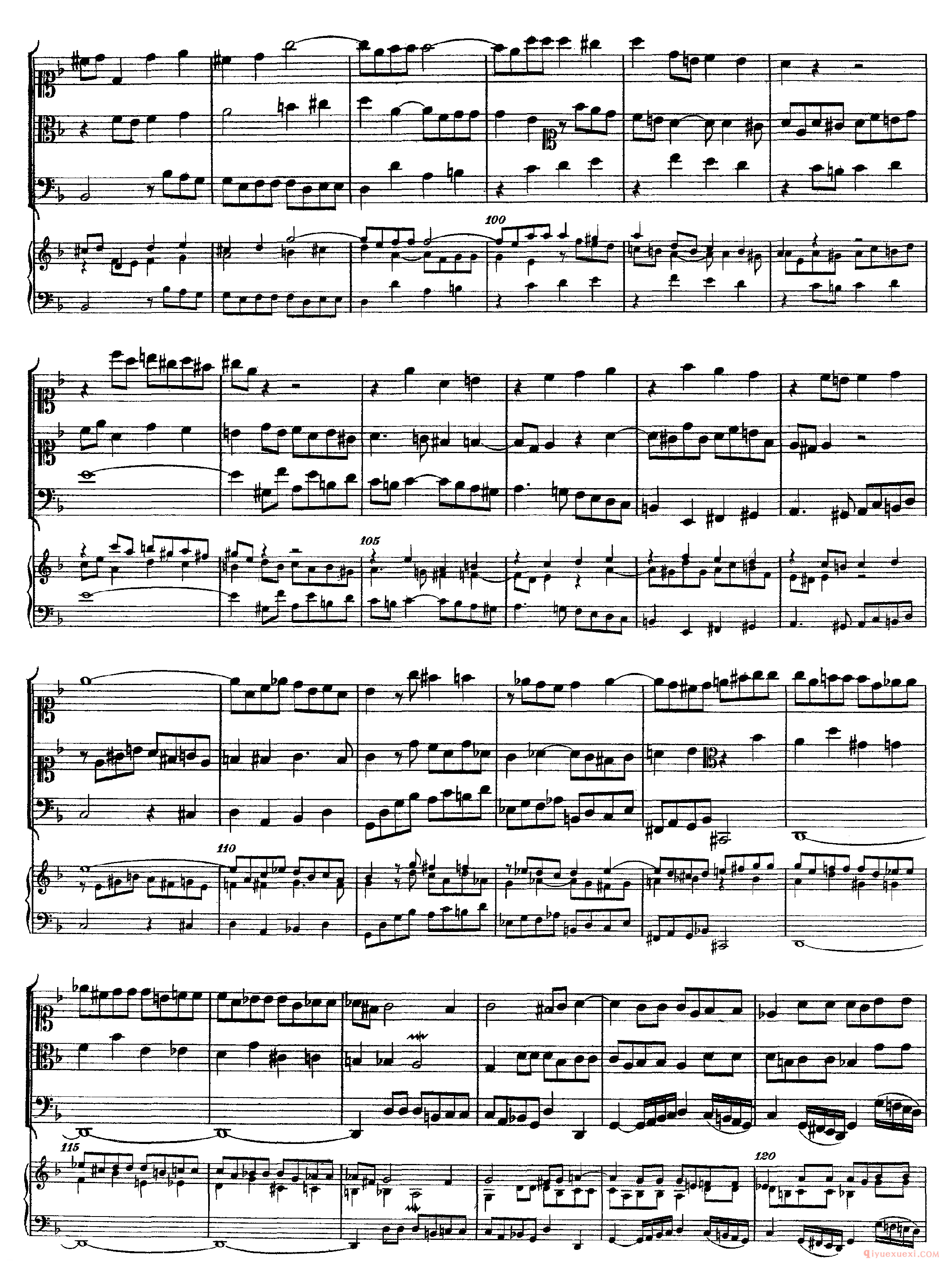 巴赫赋格第八首《The Art of the Fugue - BWV1080 - Contrapunctus Ⅷ》高清五线谱