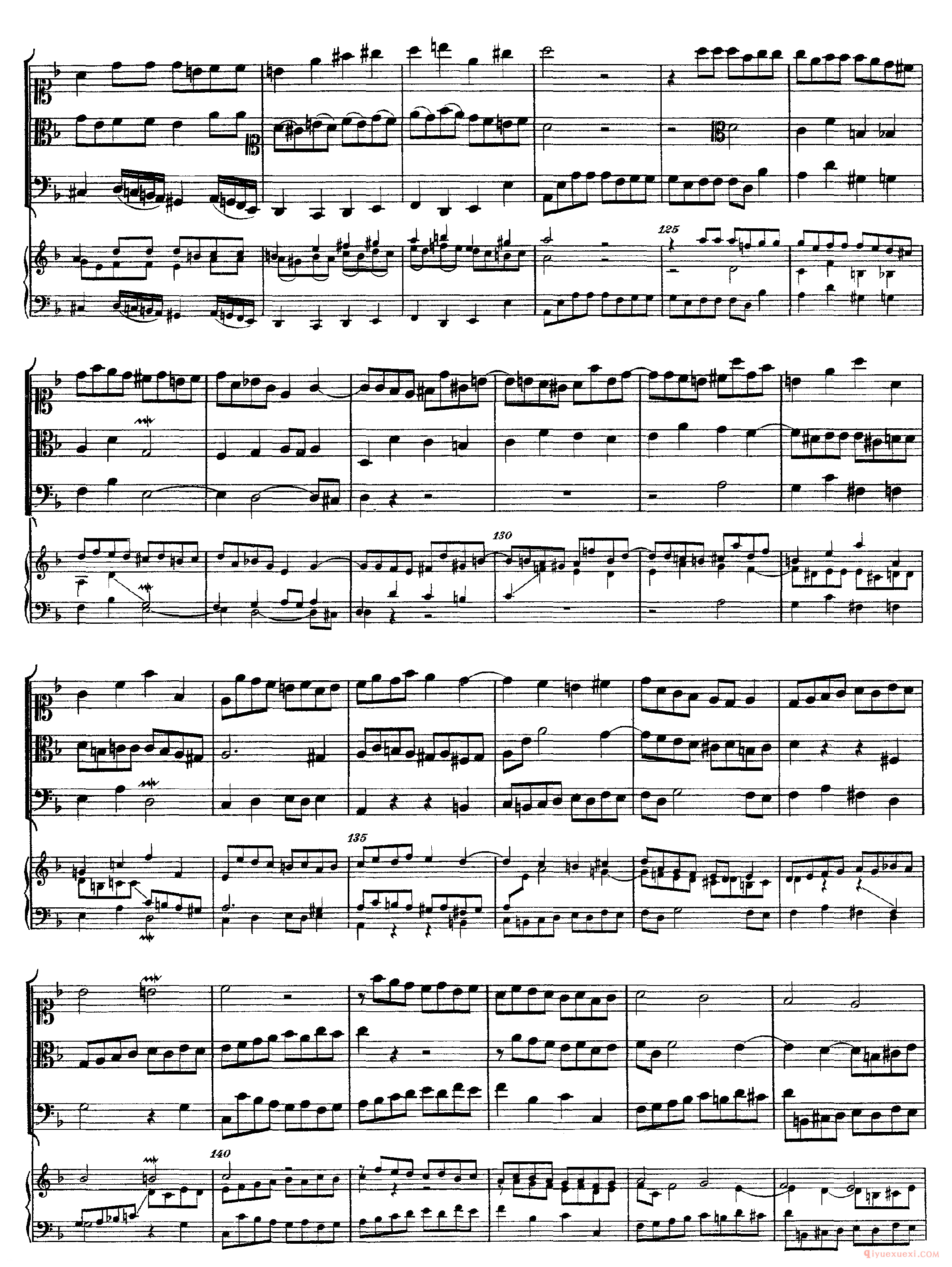 巴赫赋格第八首《The Art of the Fugue - BWV1080 - Contrapunctus Ⅷ》高清五线谱