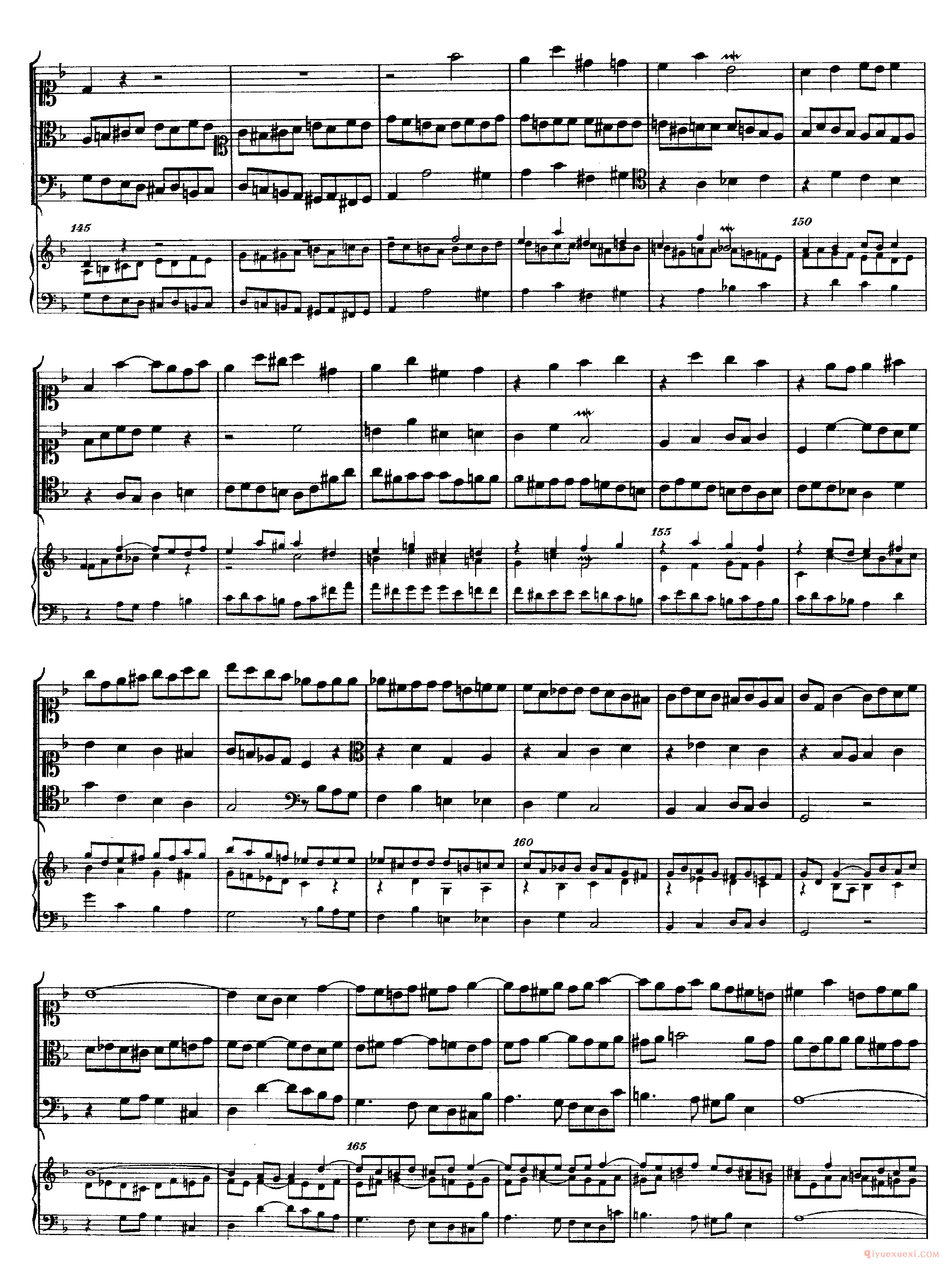 巴赫赋格第八首《The Art of the Fugue - BWV1080 - Contrapunctus Ⅷ》高清五线谱