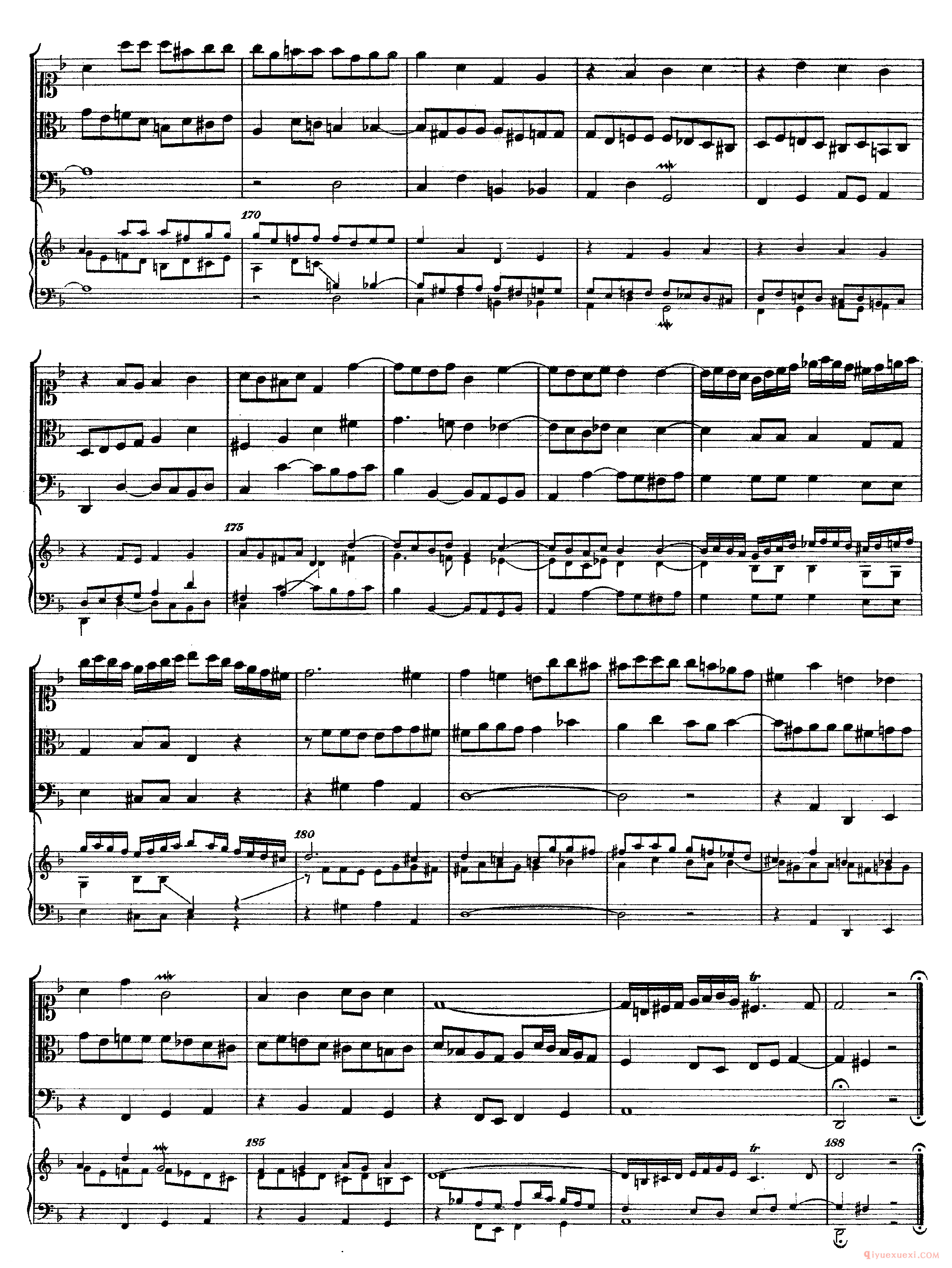 巴赫赋格第八首《The Art of the Fugue - BWV1080 - Contrapunctus Ⅷ》高清五线谱