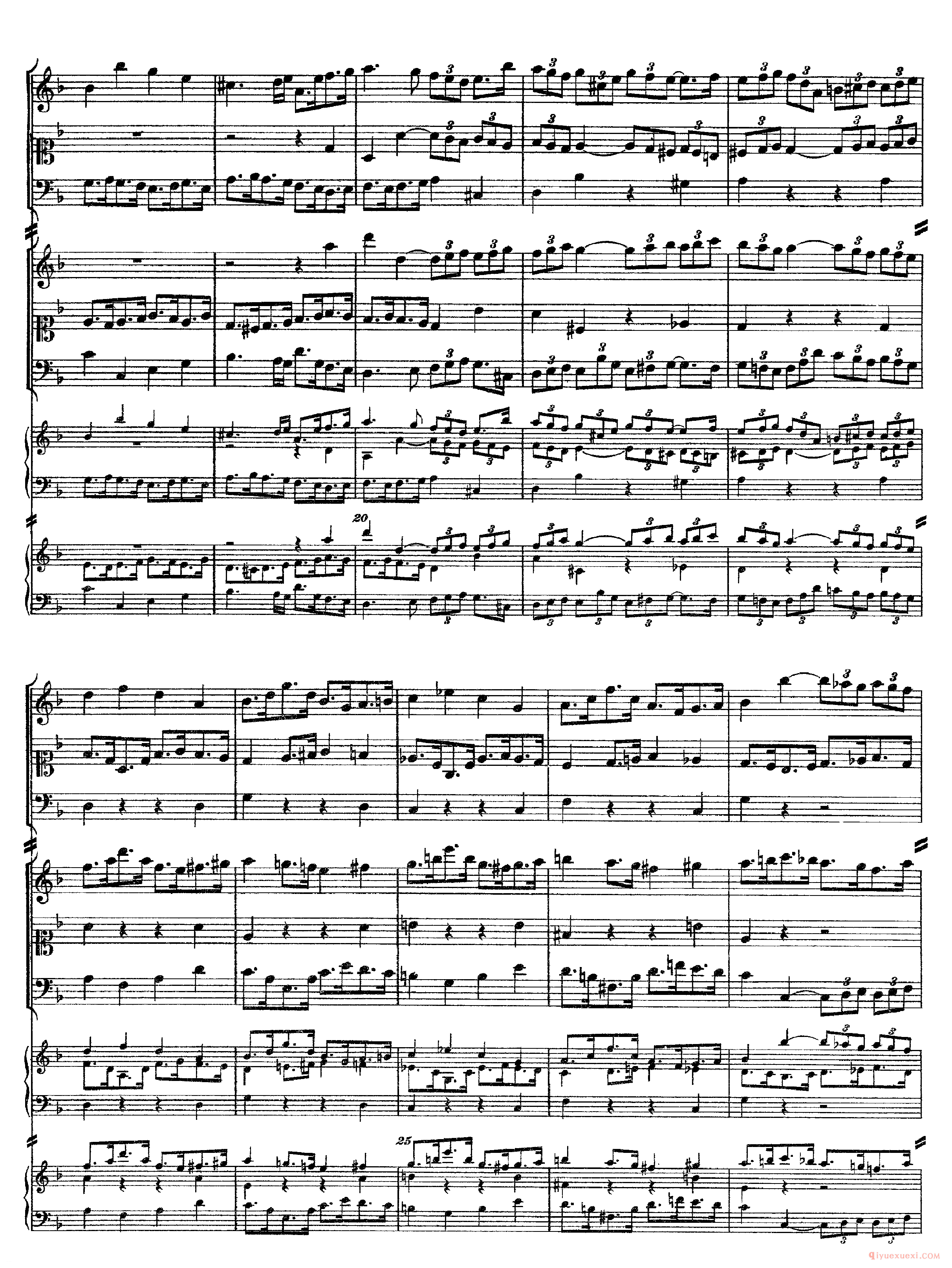巴赫赋格第十六首《The Art of the Fugue - BWV1080 - Contrapunctus XVI》高清五线谱