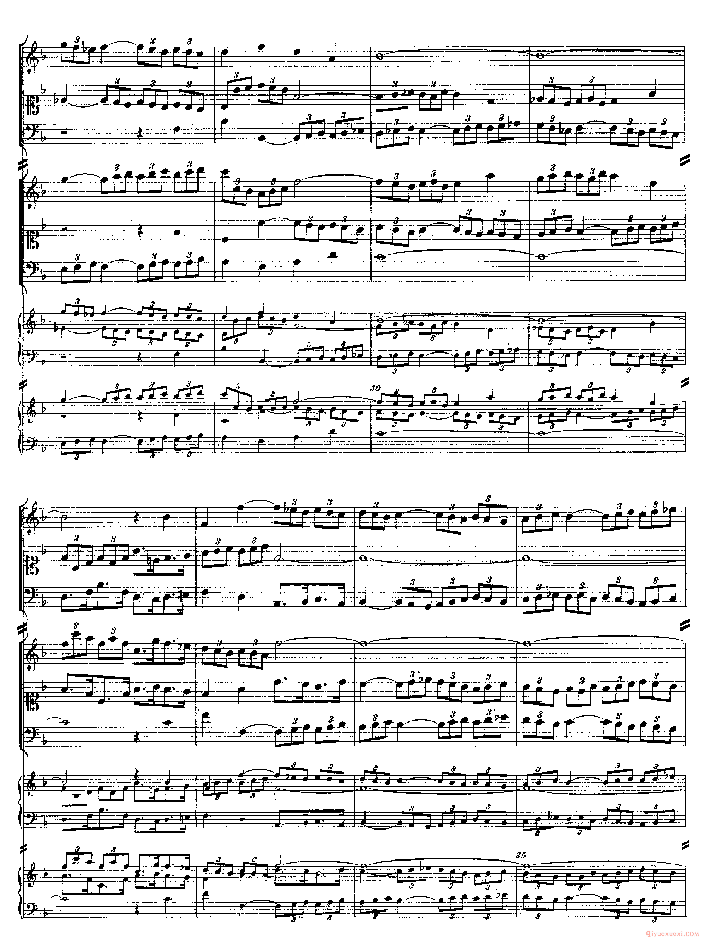 巴赫赋格第十六首《The Art of the Fugue - BWV1080 - Contrapunctus XVI》高清五线谱