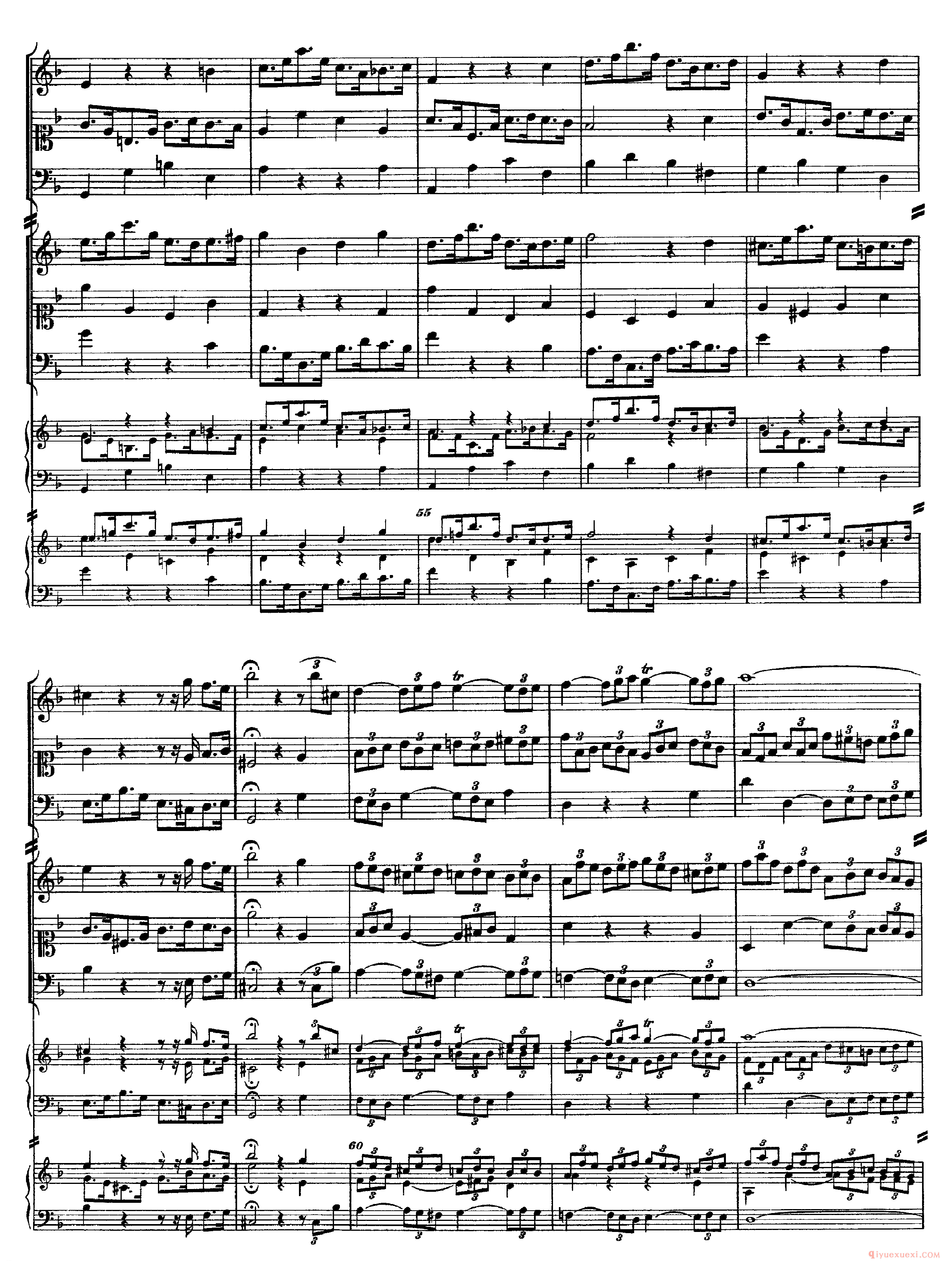 巴赫赋格第十六首《The Art of the Fugue - BWV1080 - Contrapunctus XVI》高清五线谱