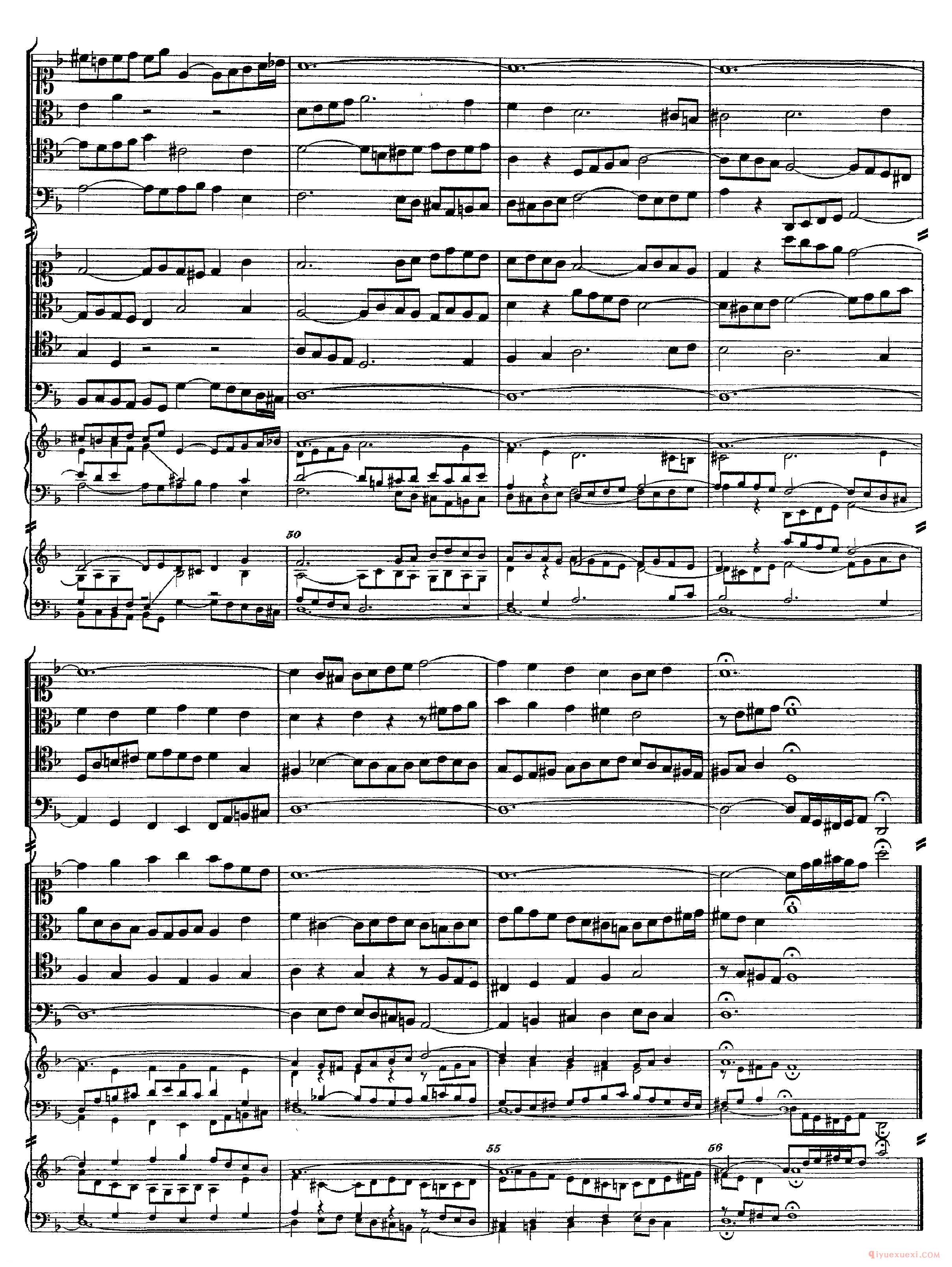 巴赫赋格第十八首《The Art of the Fugue - BWV1080 - Contrapunctus XVIII》高清五线谱