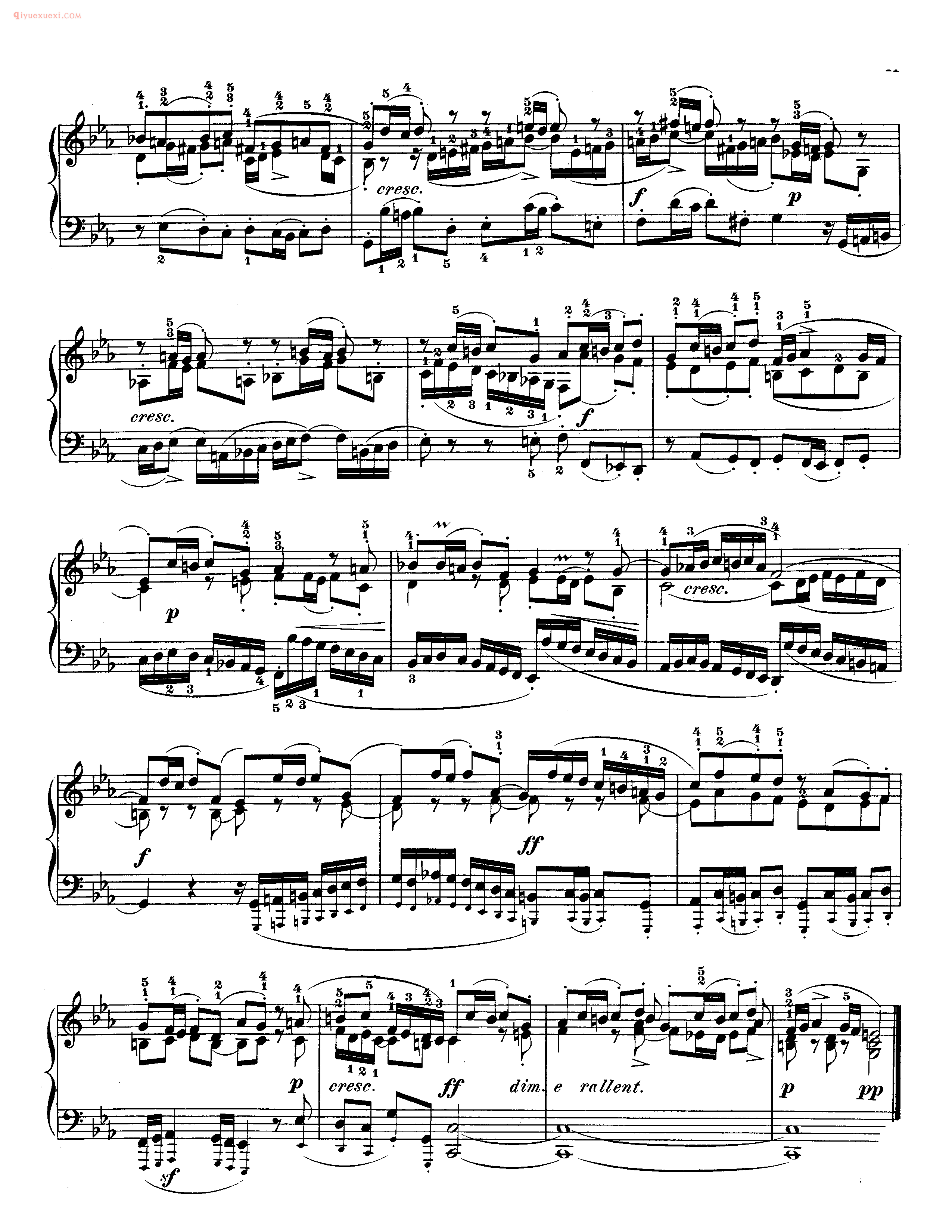 巴赫平均律第一册_第二首_赋格《Fuga II》a 3 Voci
