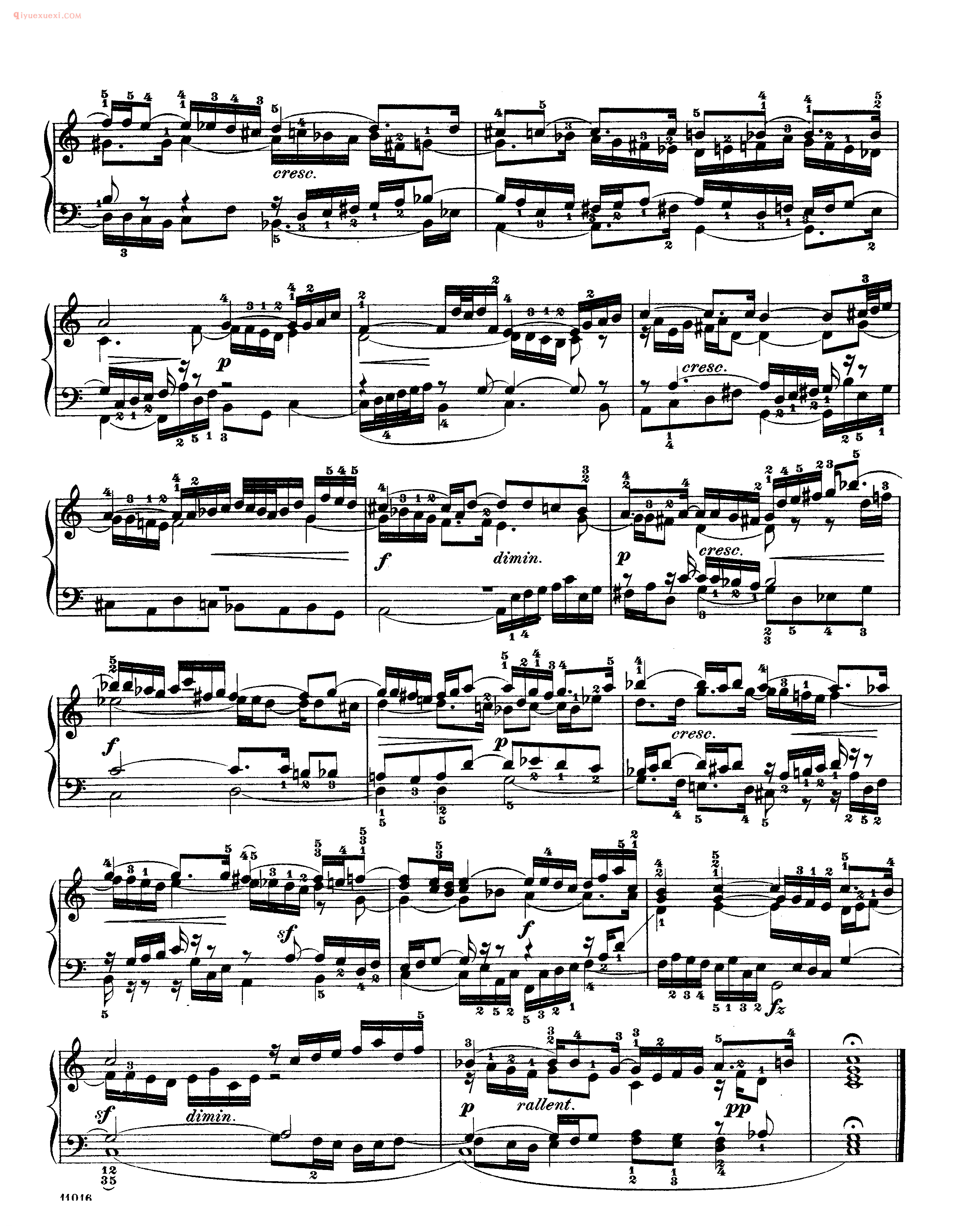 巴赫平均律第二册_第一首_前奏曲《Preludio I》