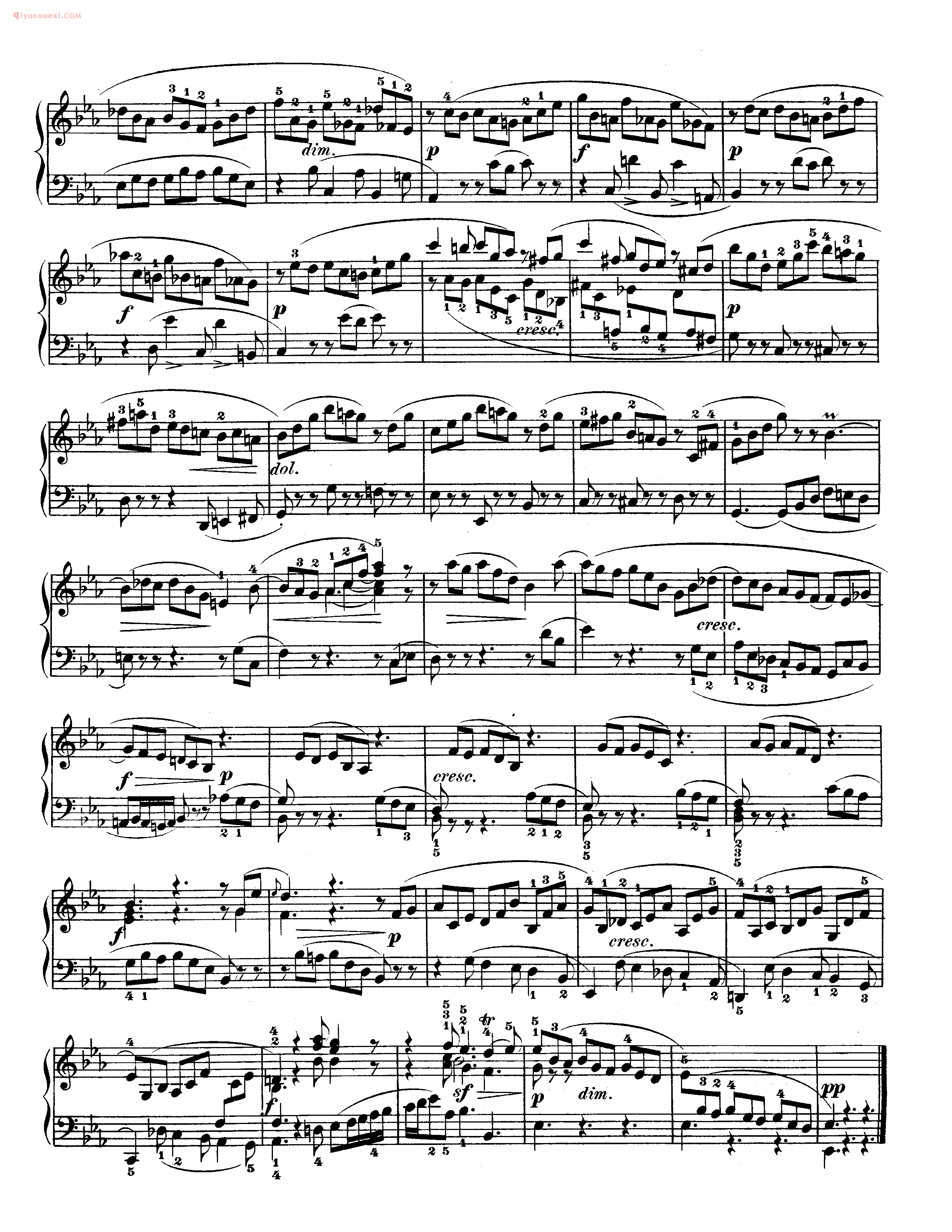 巴赫平均律第二册_第七首_前奏曲《Preludio VII》