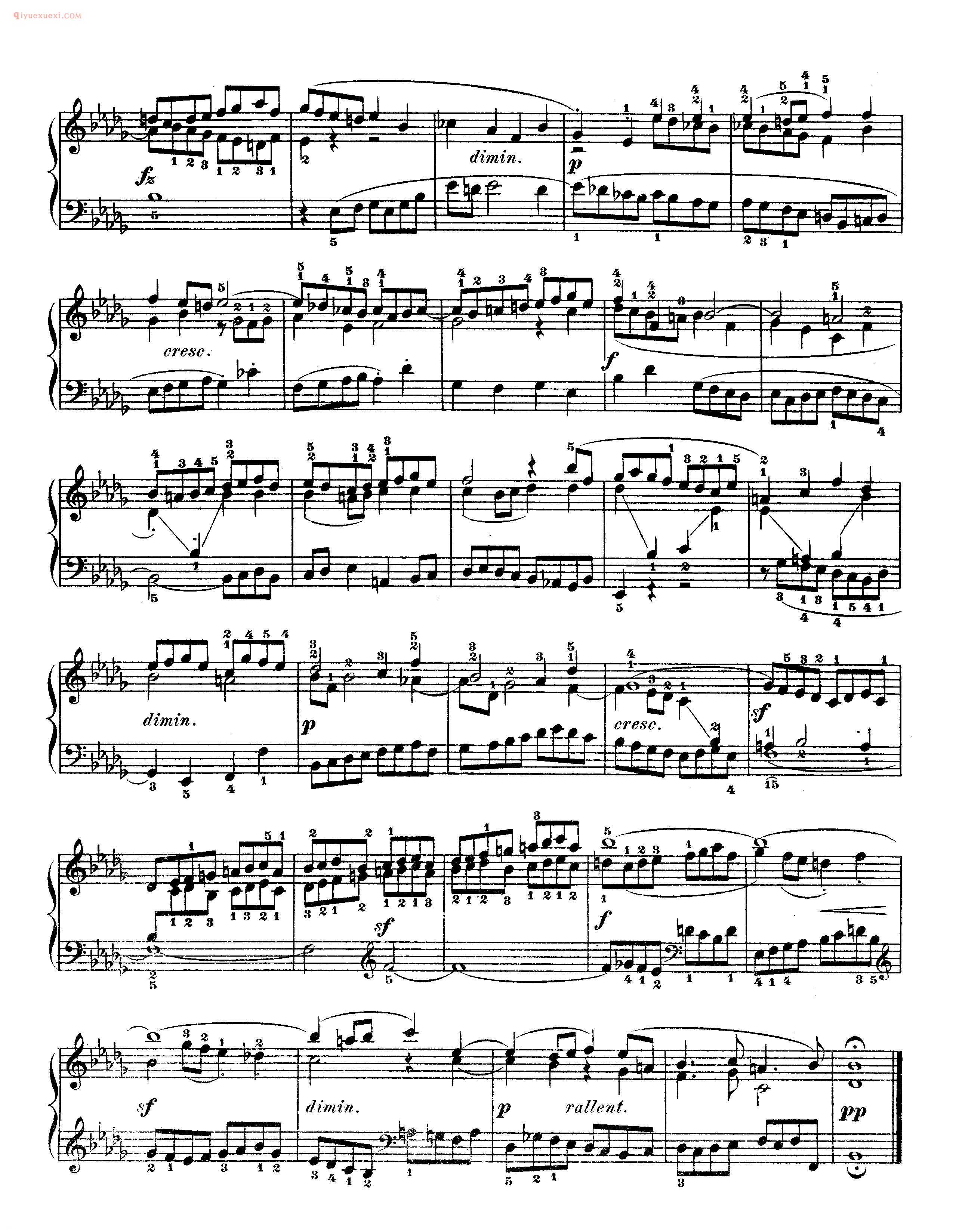 巴赫平均律第二册_第二十二首_前奏曲《Preludio XXII》