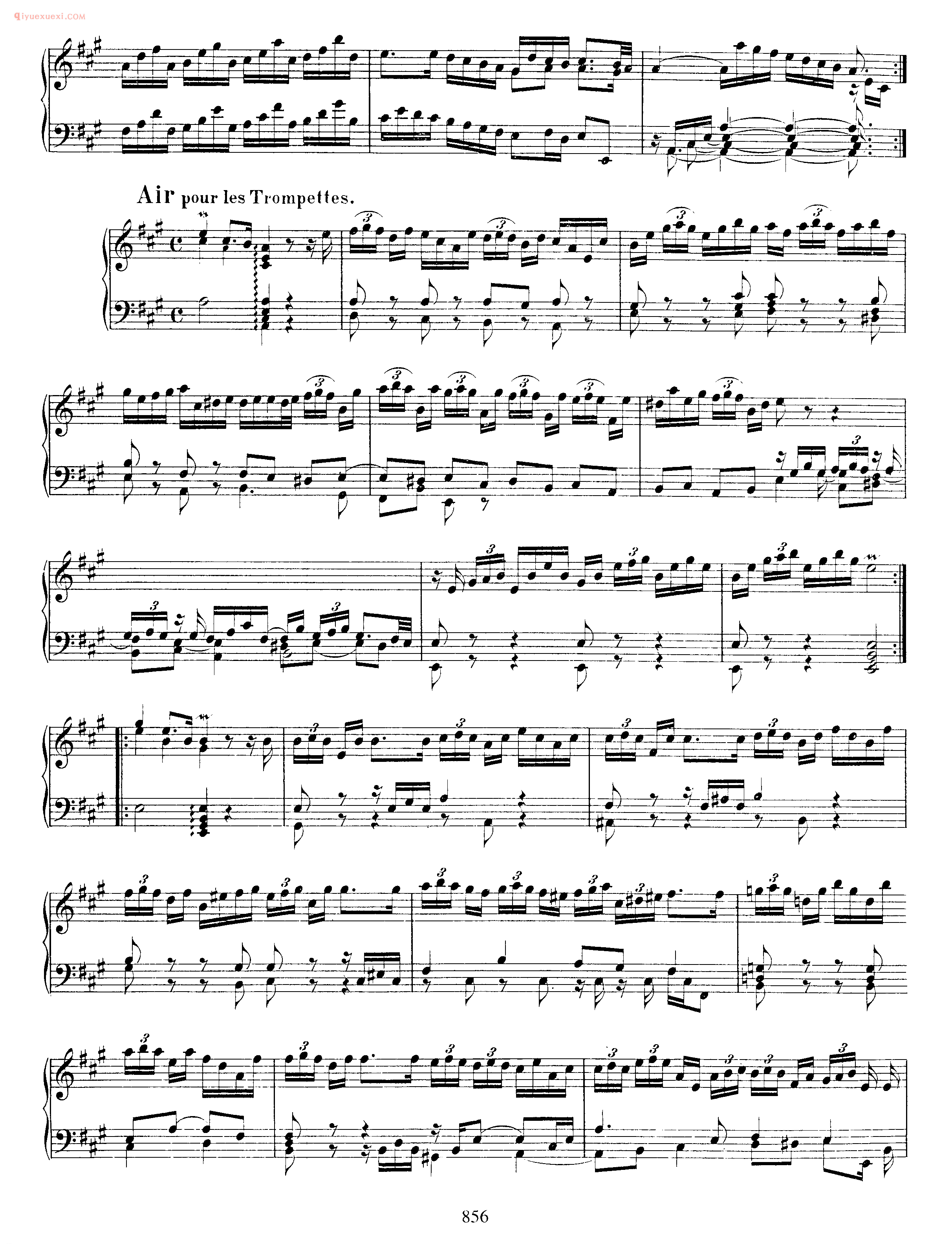 巴赫帕蒂塔A大调《Bach Partie in A, BWV 832》巴赫钢琴作品