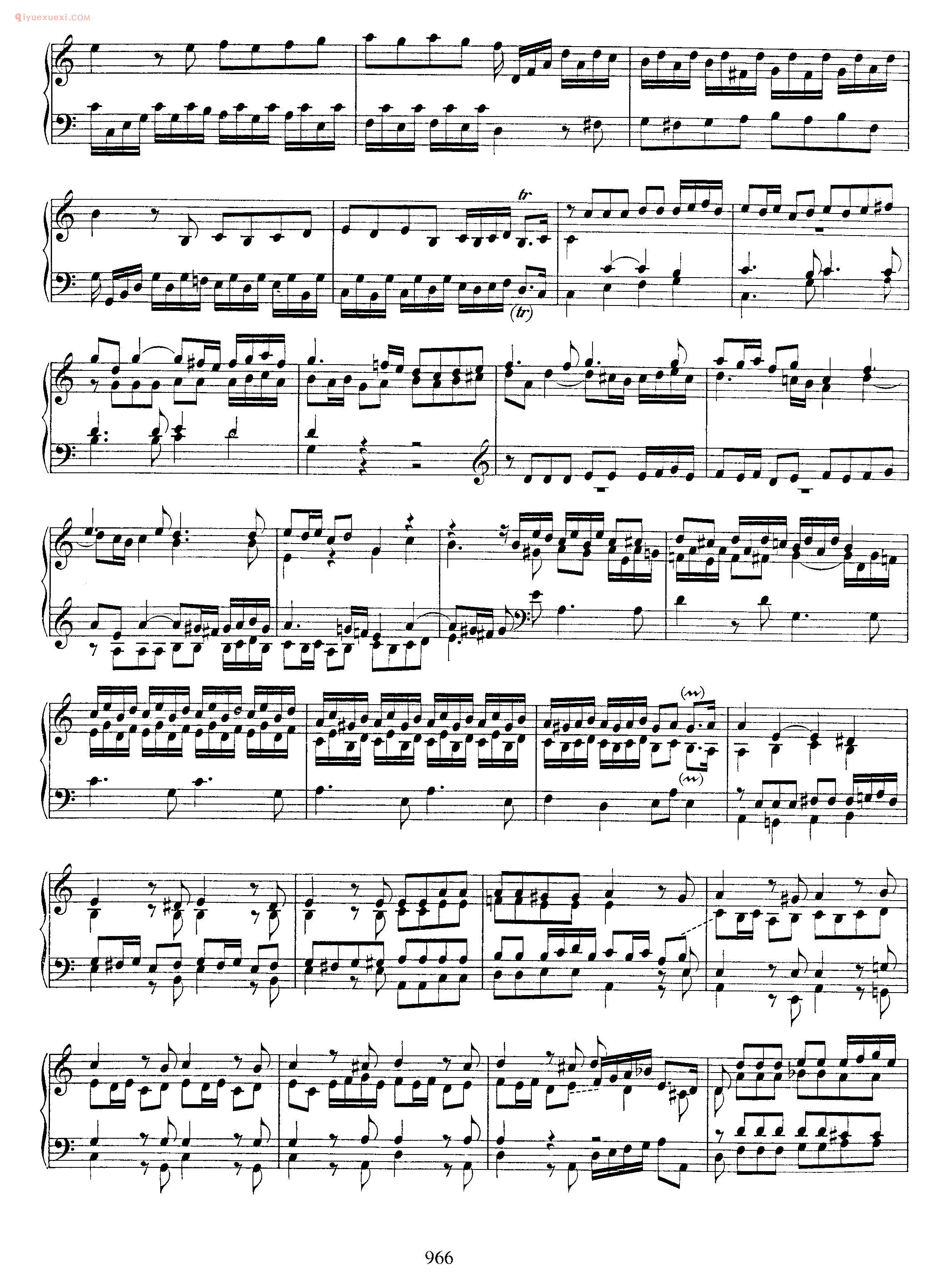 巴赫a小调赋格曲《Fugue_in A Minor_BWV 947》巴赫钢琴作品