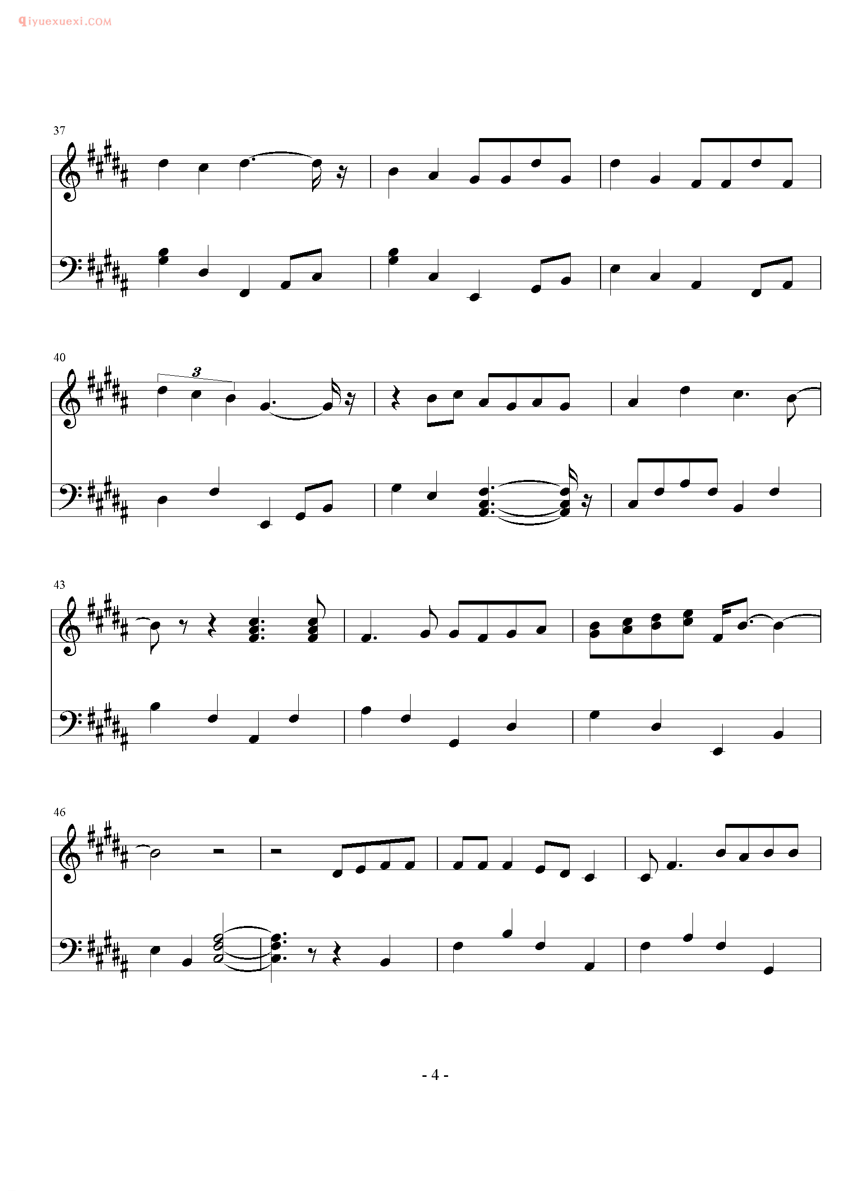 方力申歌曲《好好恋爱》钢琴谱五线谱