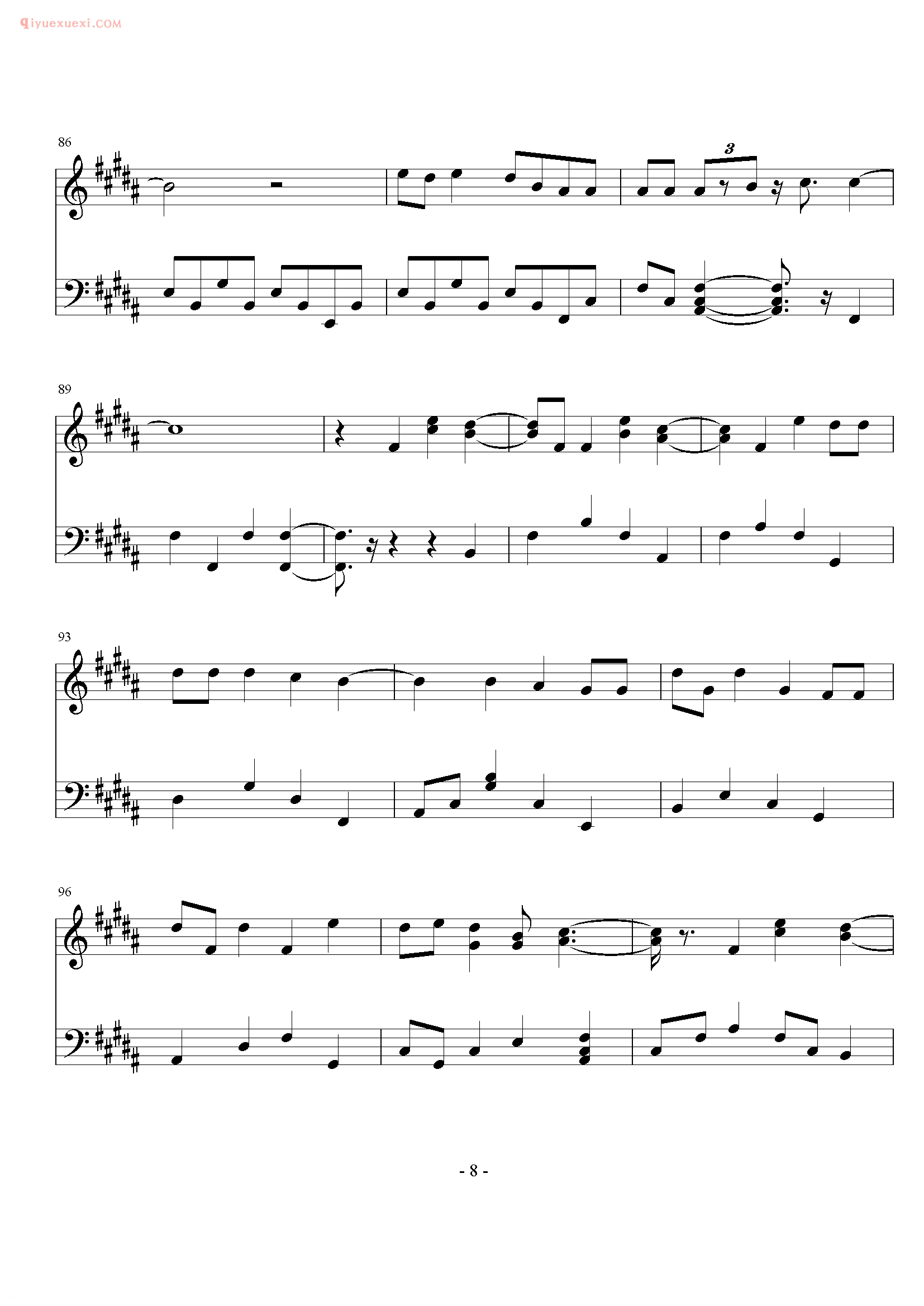 方力申歌曲《好好恋爱》钢琴谱五线谱