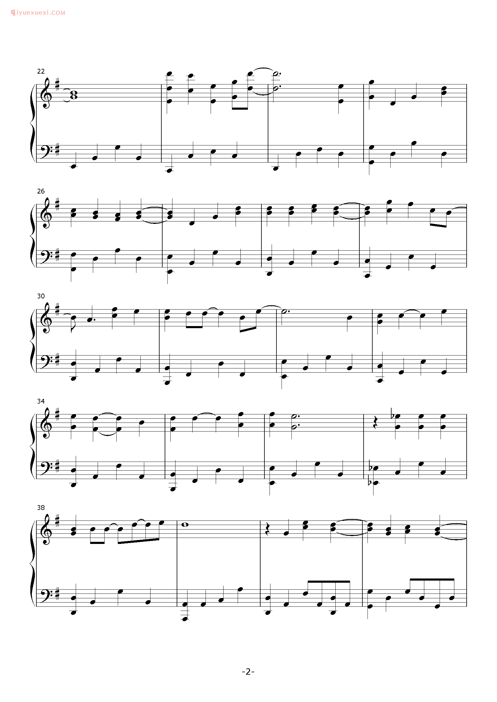 方力申歌曲《七年》钢琴谱五线谱