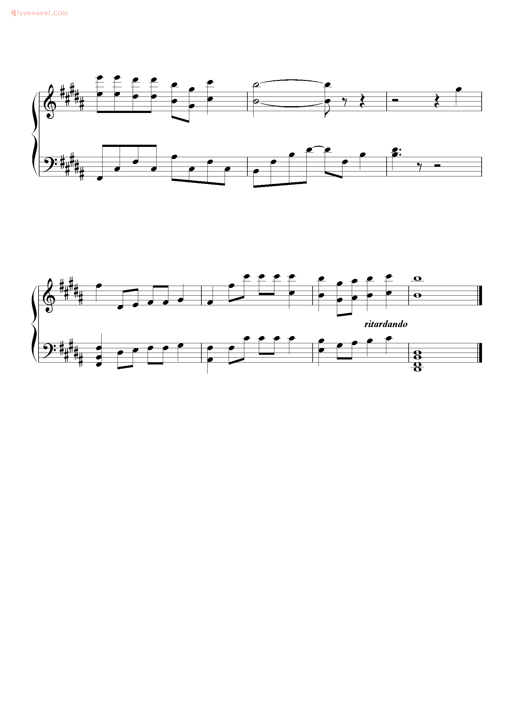 方力申歌曲《自欺欺人》钢琴谱五线谱