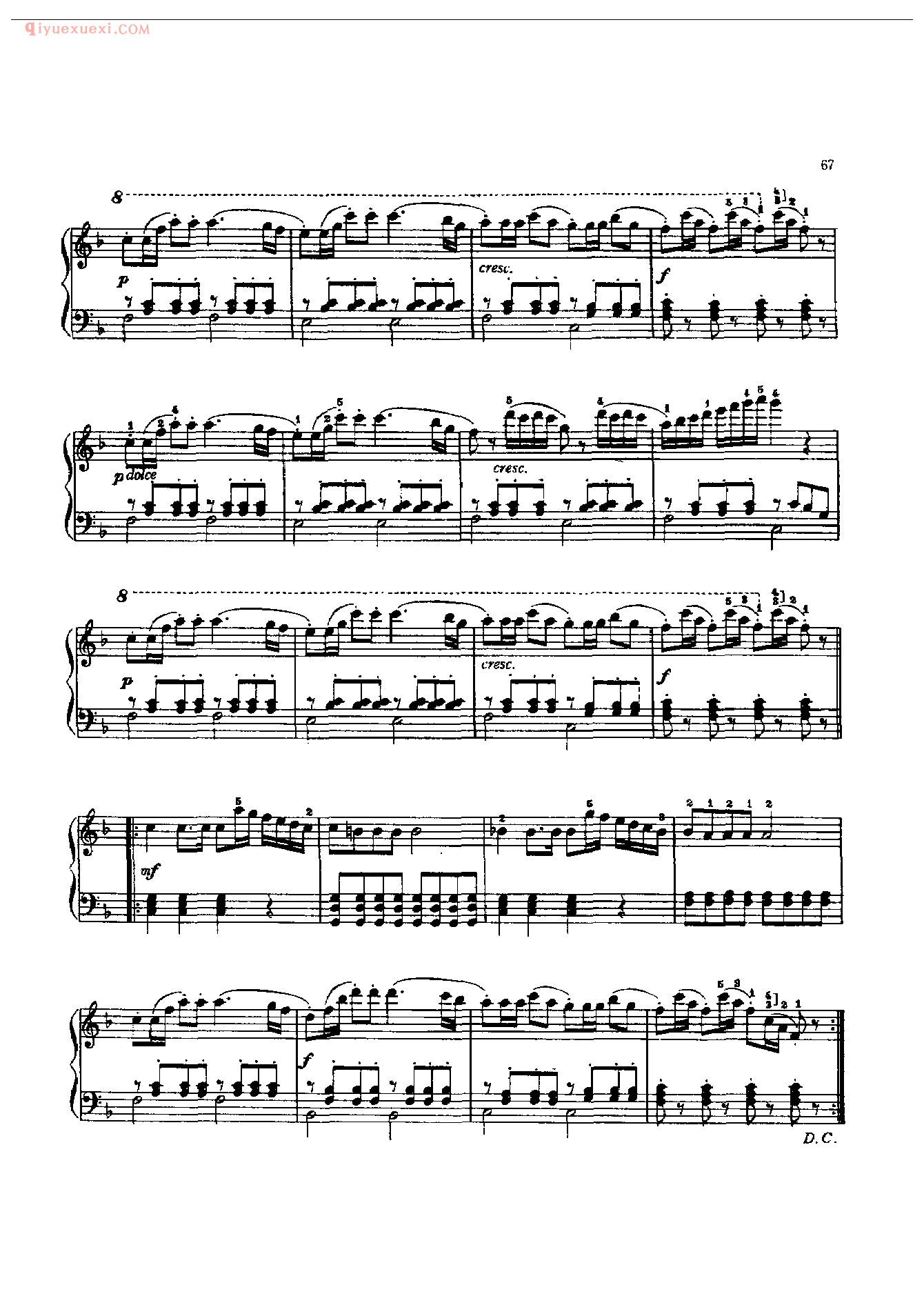 钢琴曲精选:维也纳进行曲(Wiener Marsch) 车尔尼