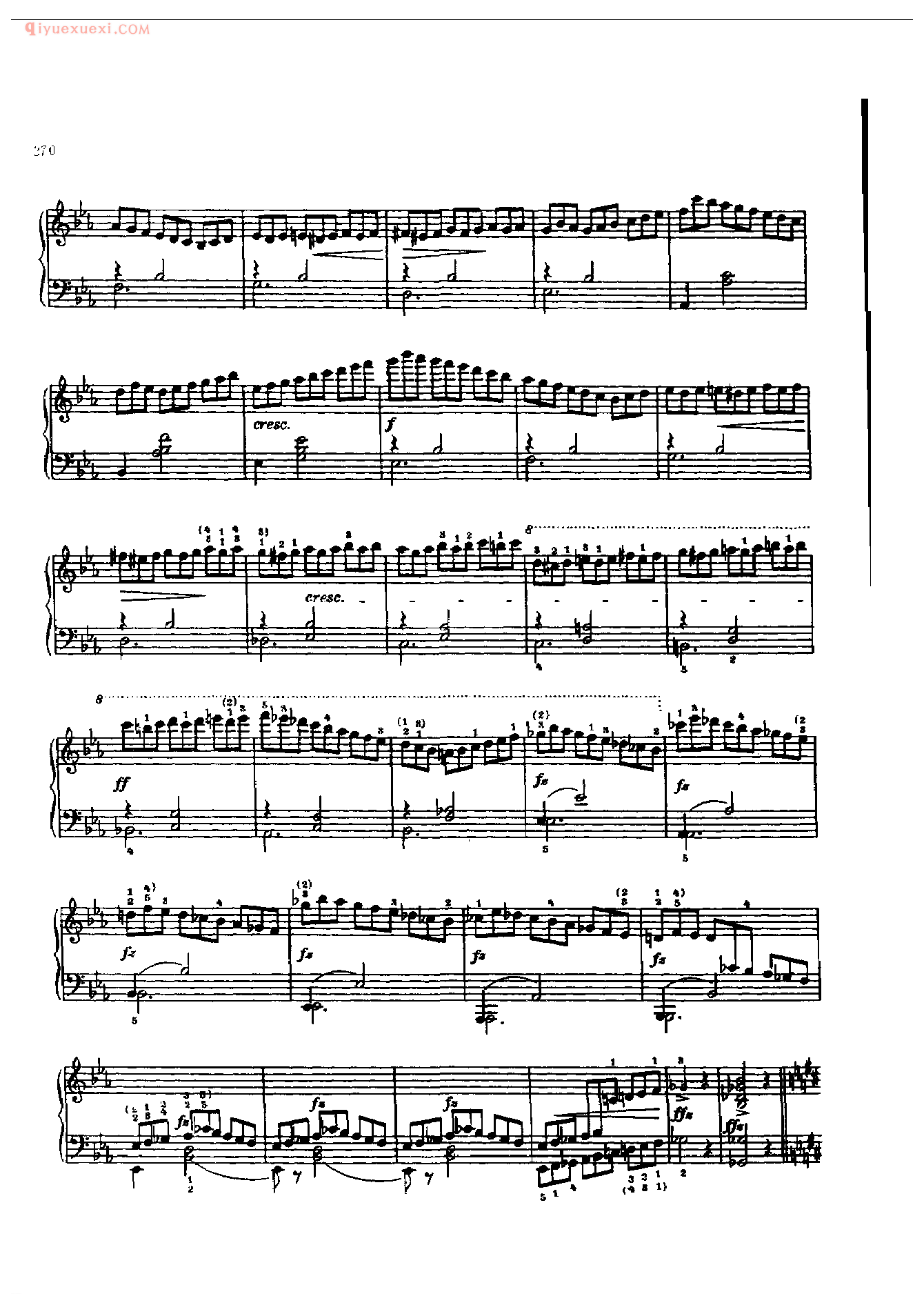 钢琴曲精选:即兴曲(第2首〉(Impromptu ll , Op. 90一2 )舒柏特