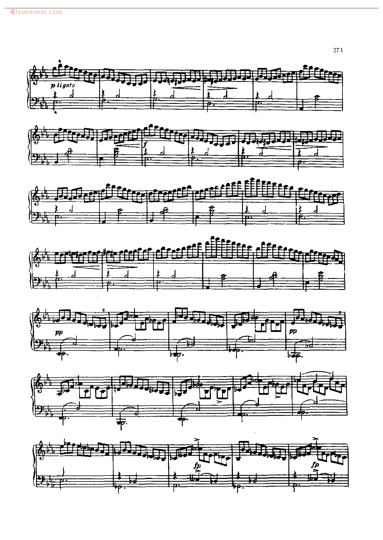 钢琴曲精选:即兴曲(第2首〉(Impromptu ll , Op. 90一2 )舒柏特