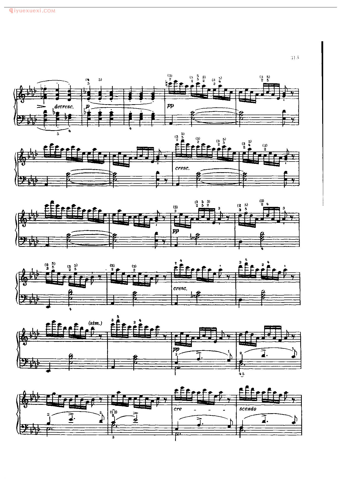 钢琴曲精选:即兴曲(第4首)(Impromptu Ⅳ ,Op. 90-4) 舒柏特