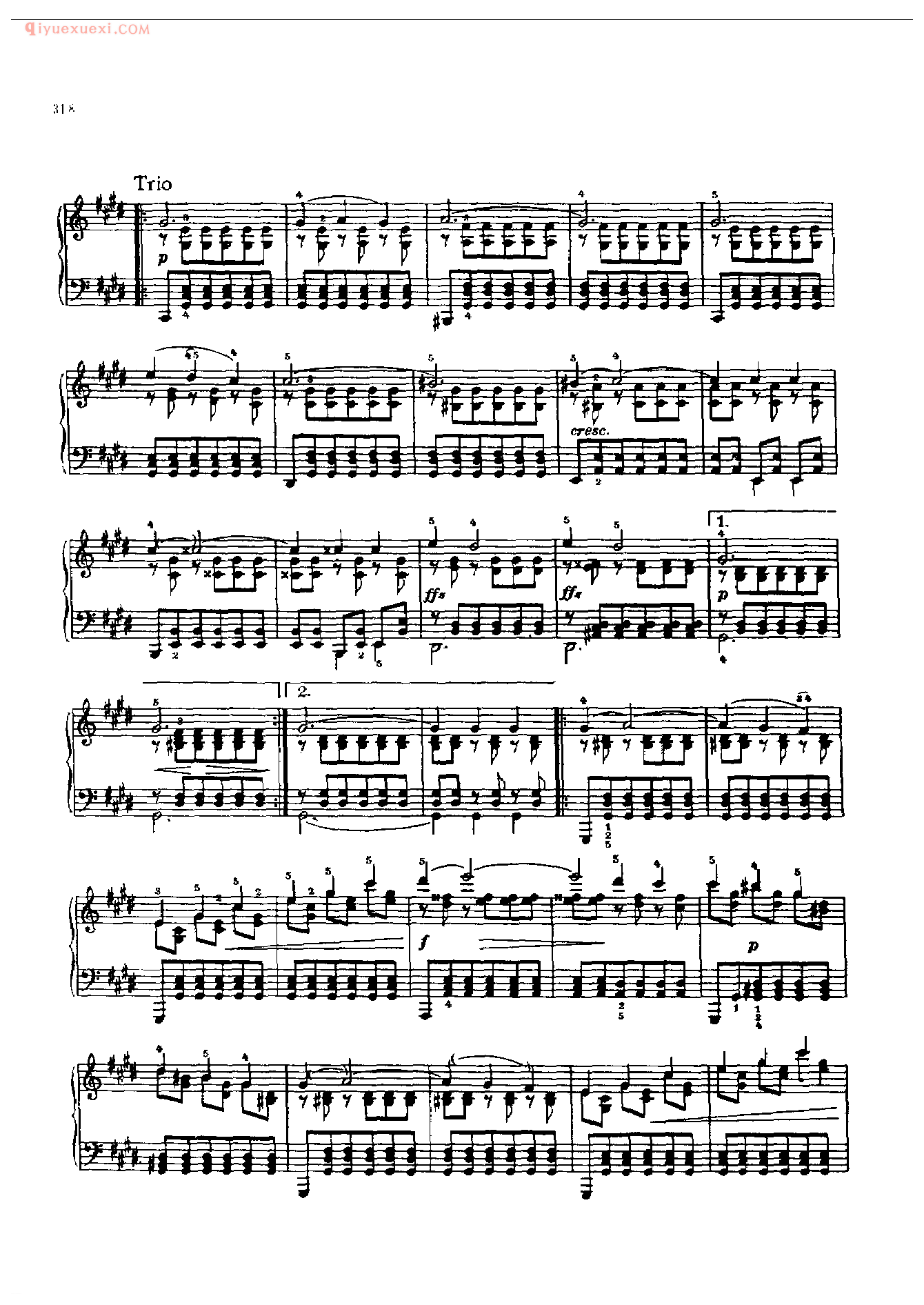 钢琴曲精选:即兴曲(第4首)(Impromptu Ⅳ ,Op. 90-4) 舒柏特