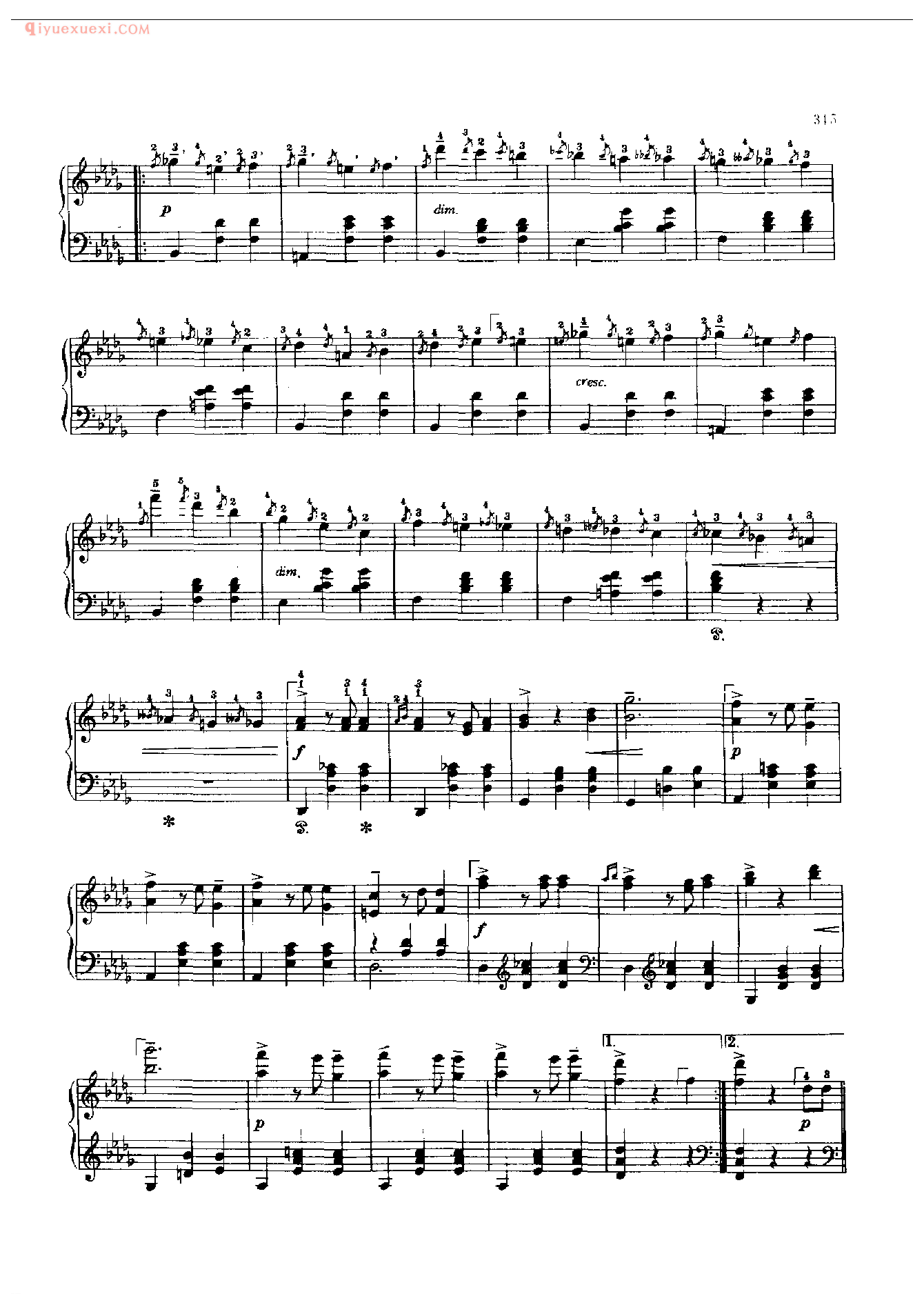 钢琴曲精选:辉煌的大圆舞曲(Grande Valse Brillante) 肖邦