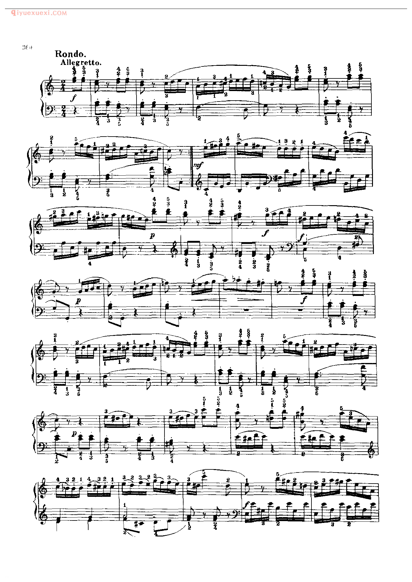 钢琴曲精选:奏鸣曲(C大调〉(Sonata in C,K. V.545)莫扎特