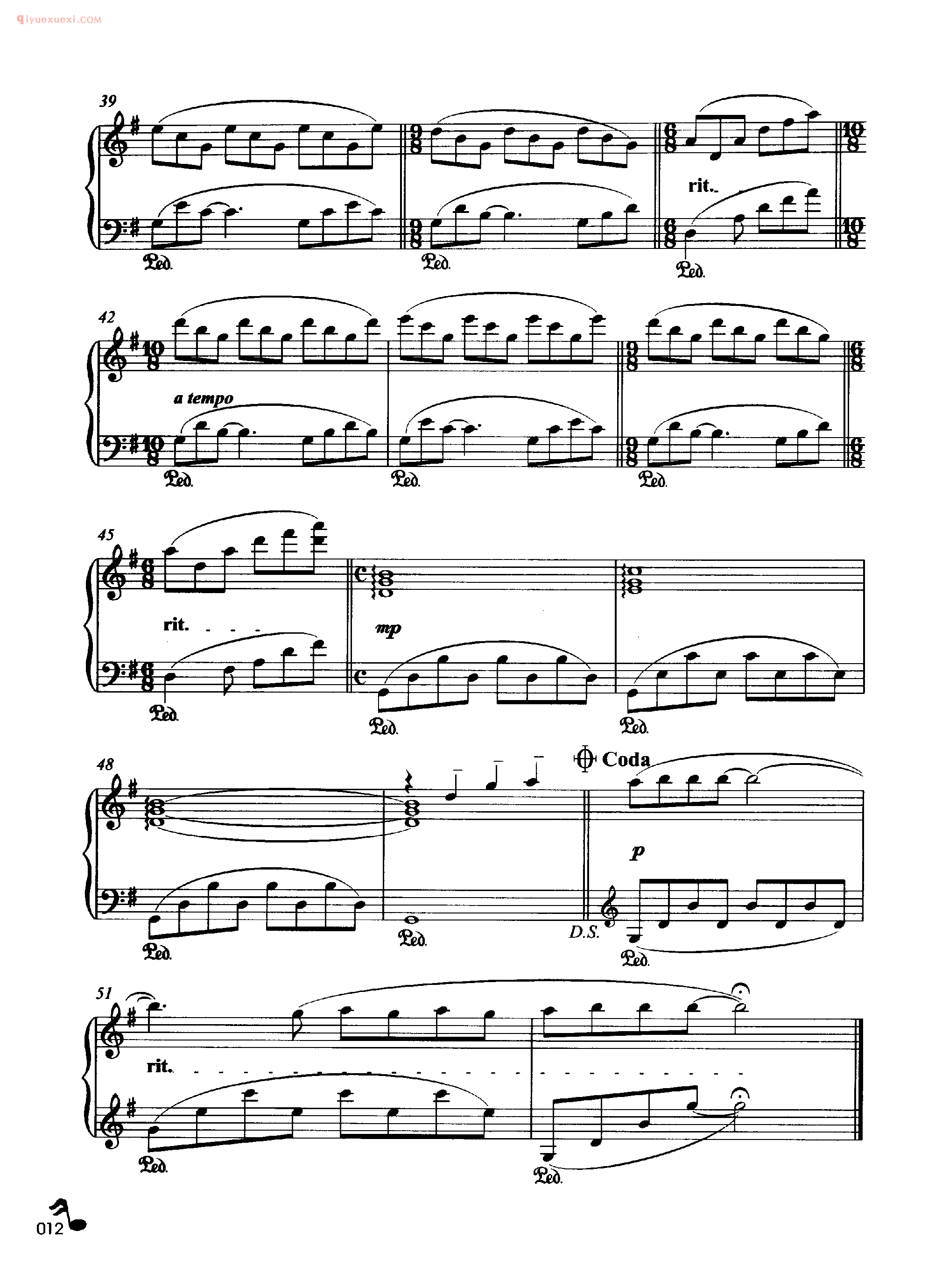 理查德·克莱德曼钢琴名曲《爱的克丽斯汀娜》钢琴乐谱