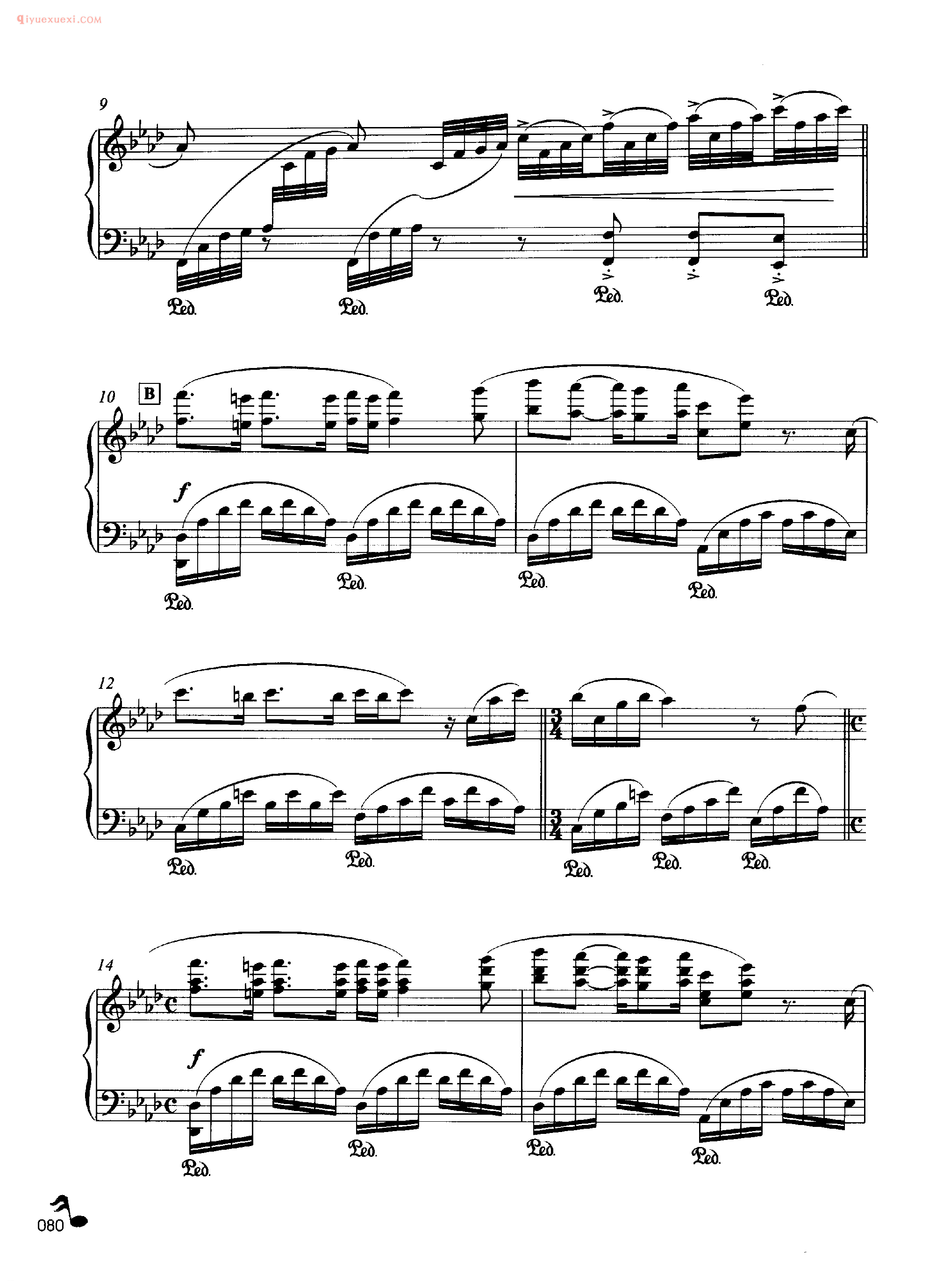 理查德·克莱德曼钢琴名曲《爱蕾亚娜的眼睛》钢琴乐谱