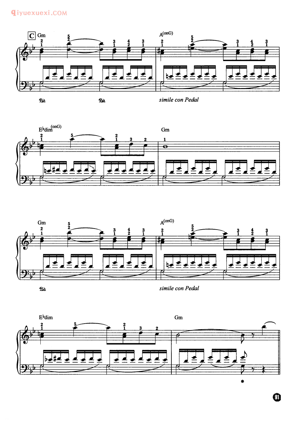理查德克莱德曼名曲_白色旋律_钢琴乐谱