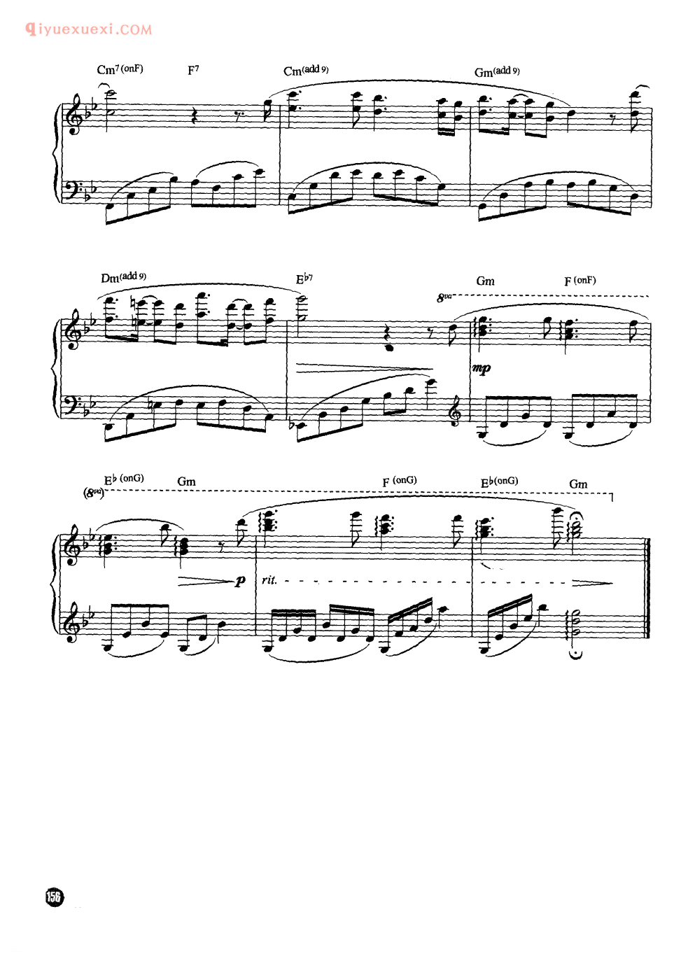 理查德克莱德曼名曲_孤独的路_钢琴乐谱