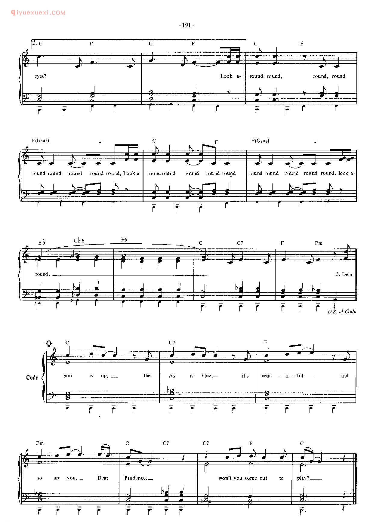披头士/甲壳虫乐队钢琴乐曲谱《Dear Prudenc》英国摇滚乐队