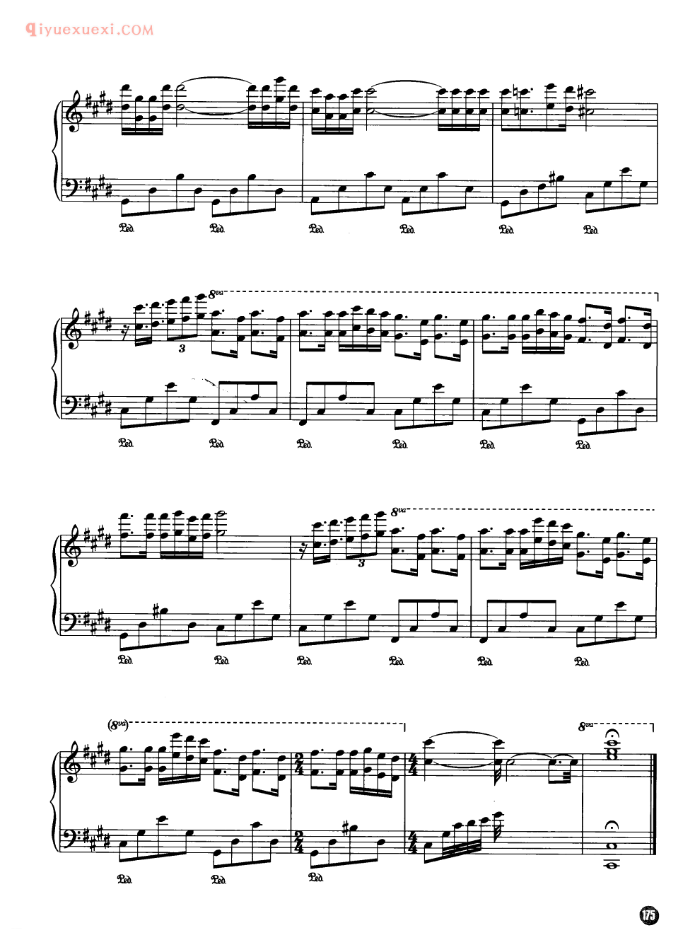 理查德克莱德曼名曲_匈牙利奏鸣曲_钢琴乐谱