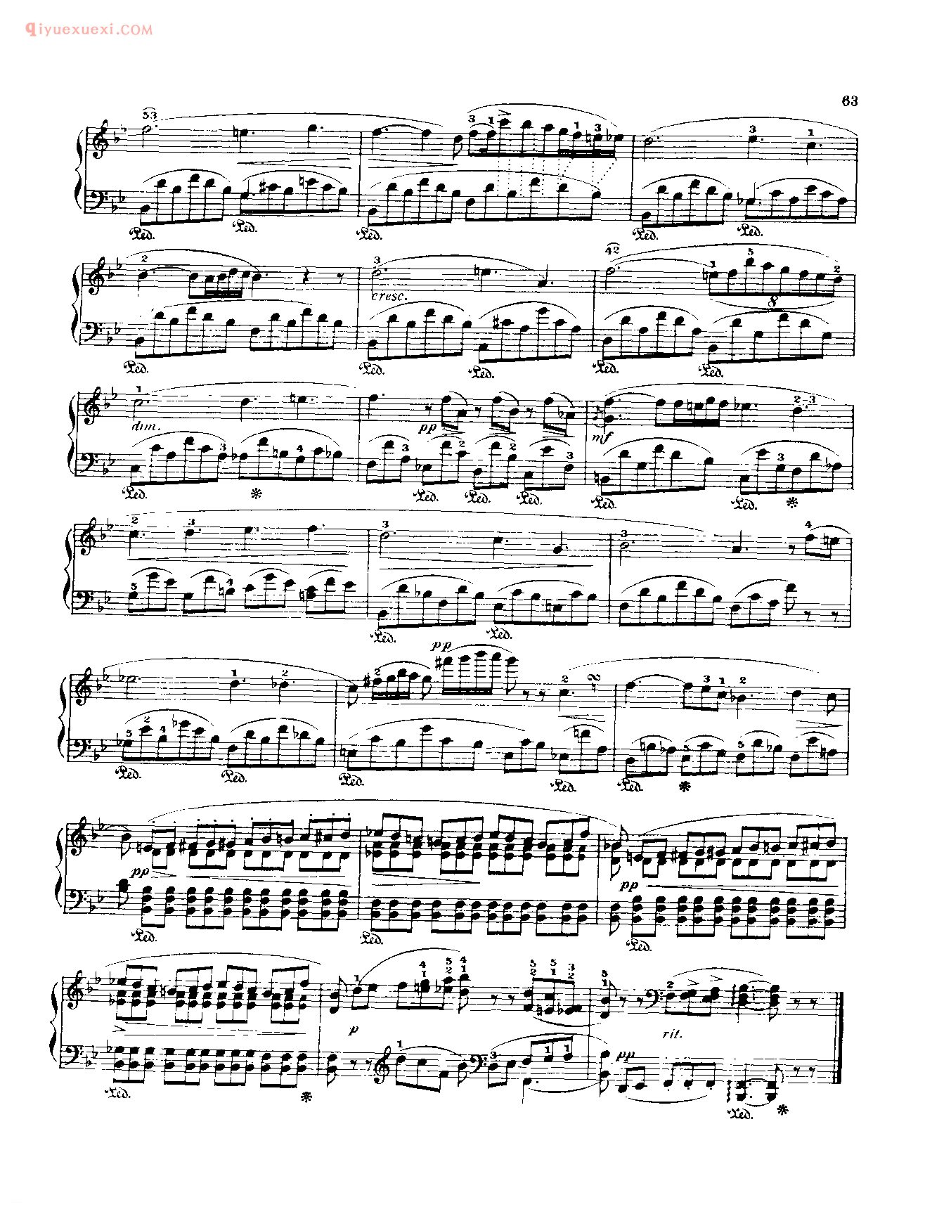 世界钢琴名曲谱_bB大调夜曲_约翰·费尔德