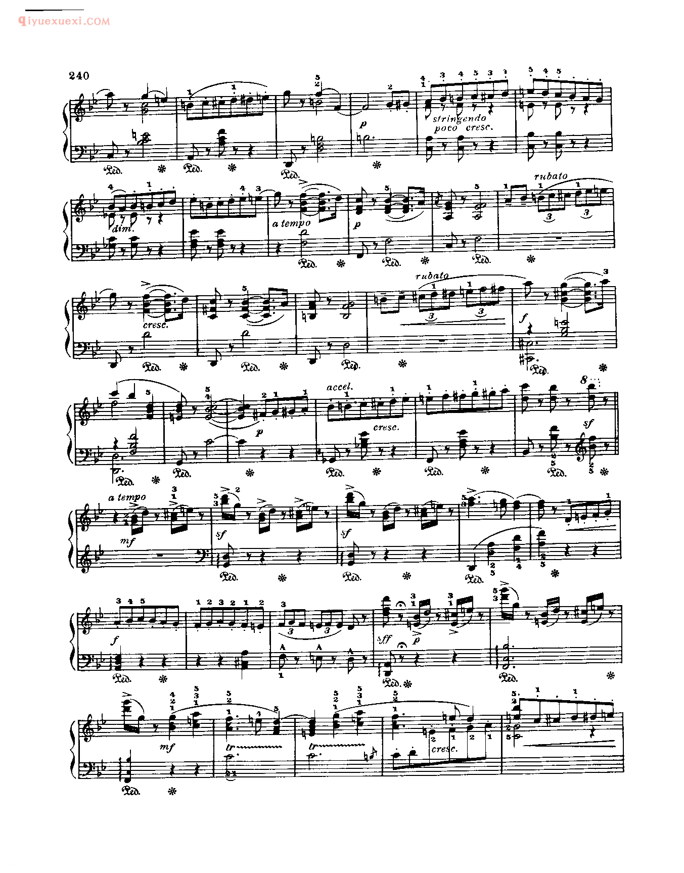世界钢琴名曲谱_足尖舞_夏米那德