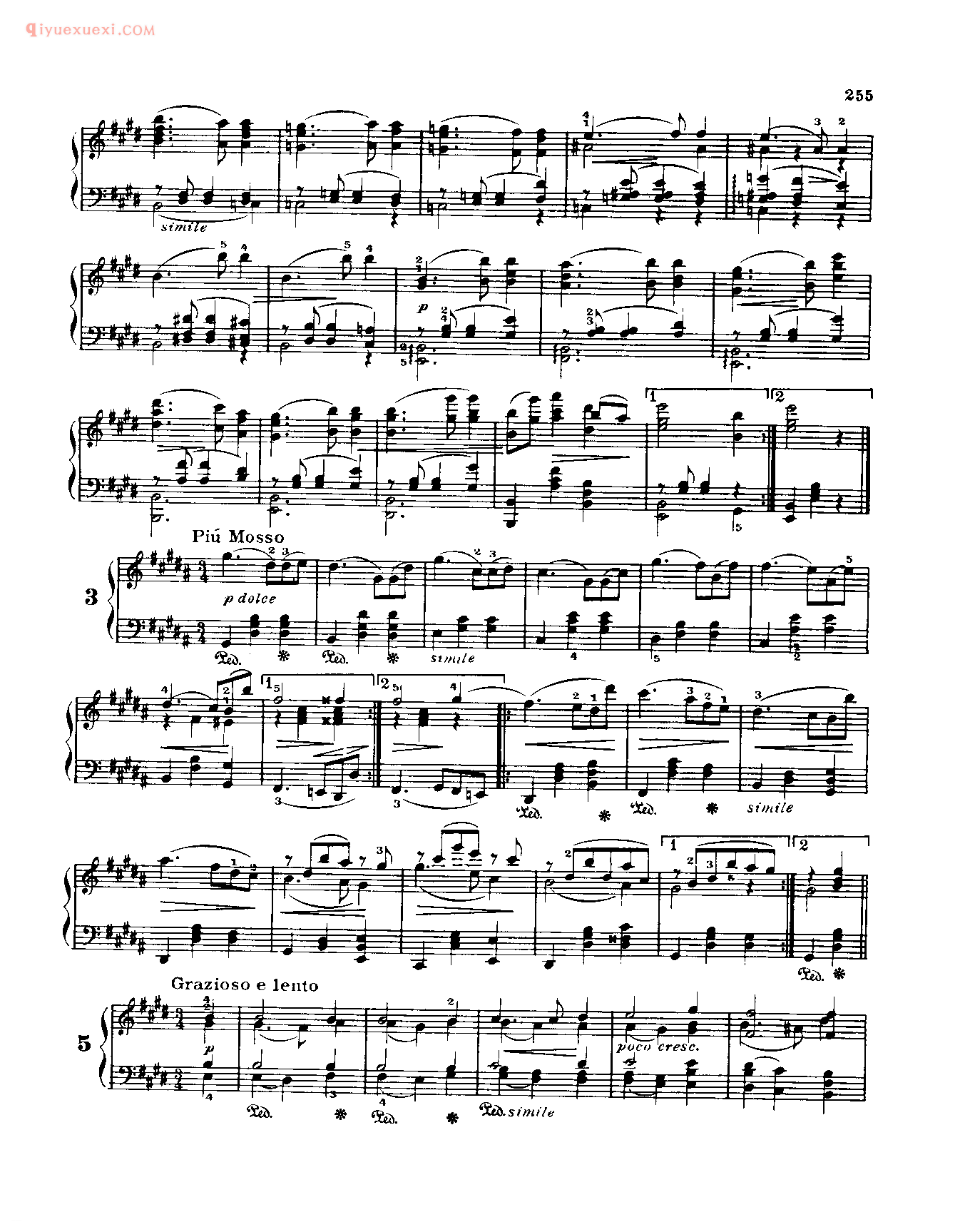 世界钢琴名曲谱_圆舞曲选曲(作品39)_勃拉姆斯